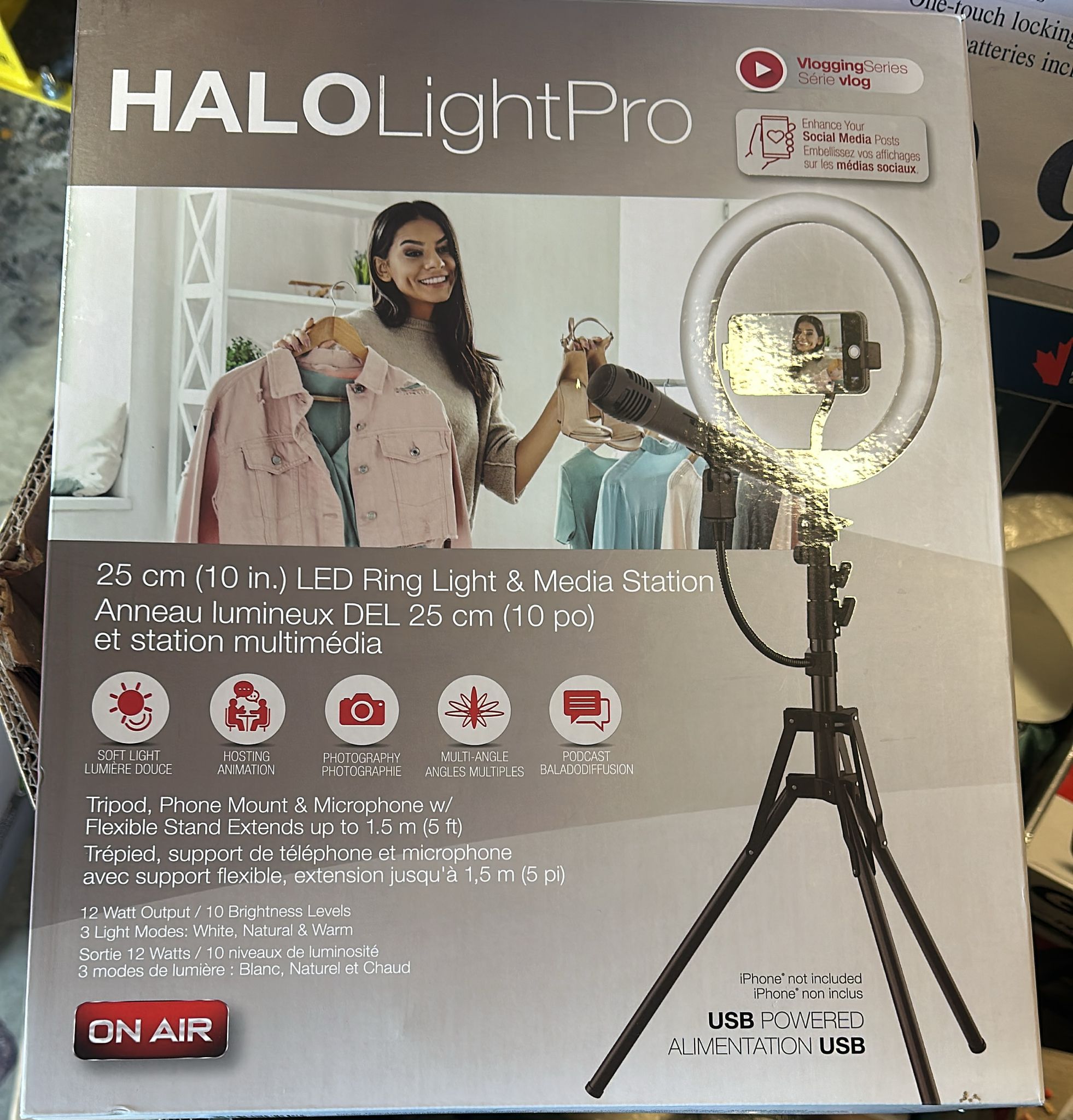 ON AIR HALO LIGHT PRO 10 RING LIGHT