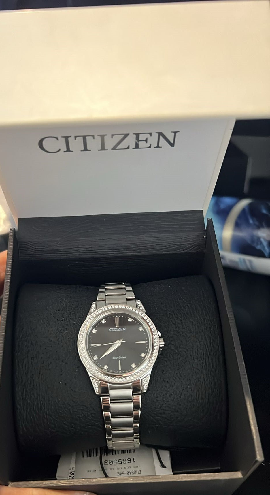 CITIZEN LADIES BLACK DIAL, 34MM EM0940-54E