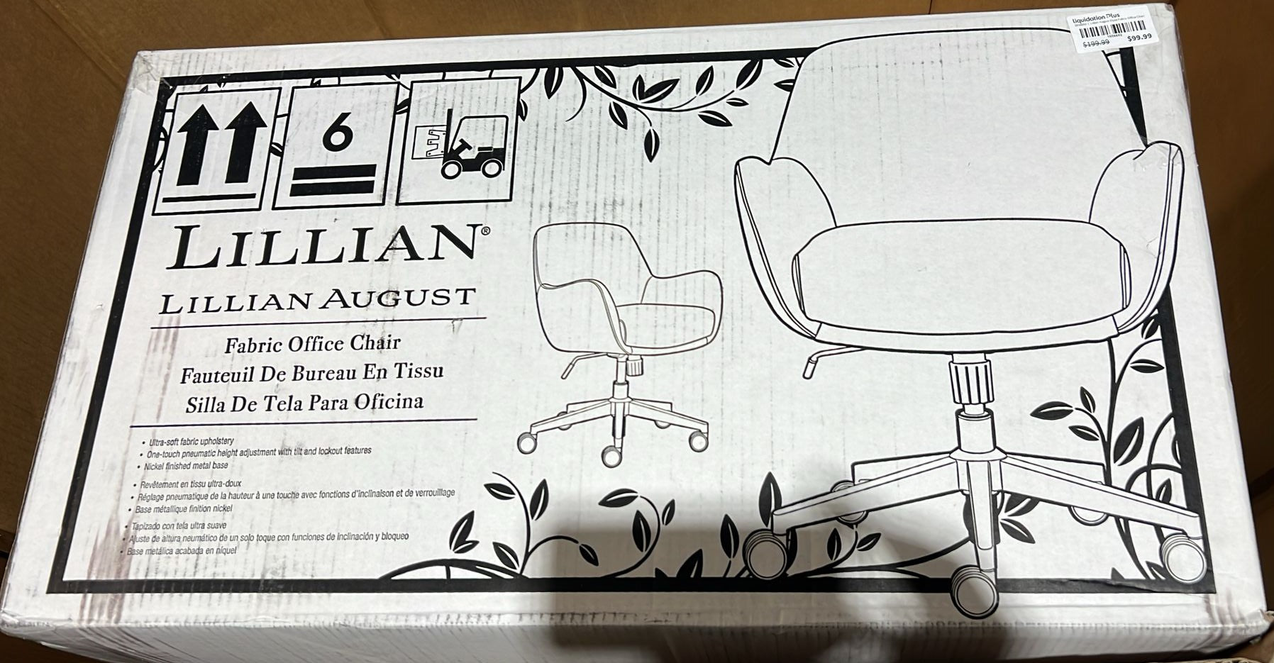 Lillian August Elyse Fabric Office Chair