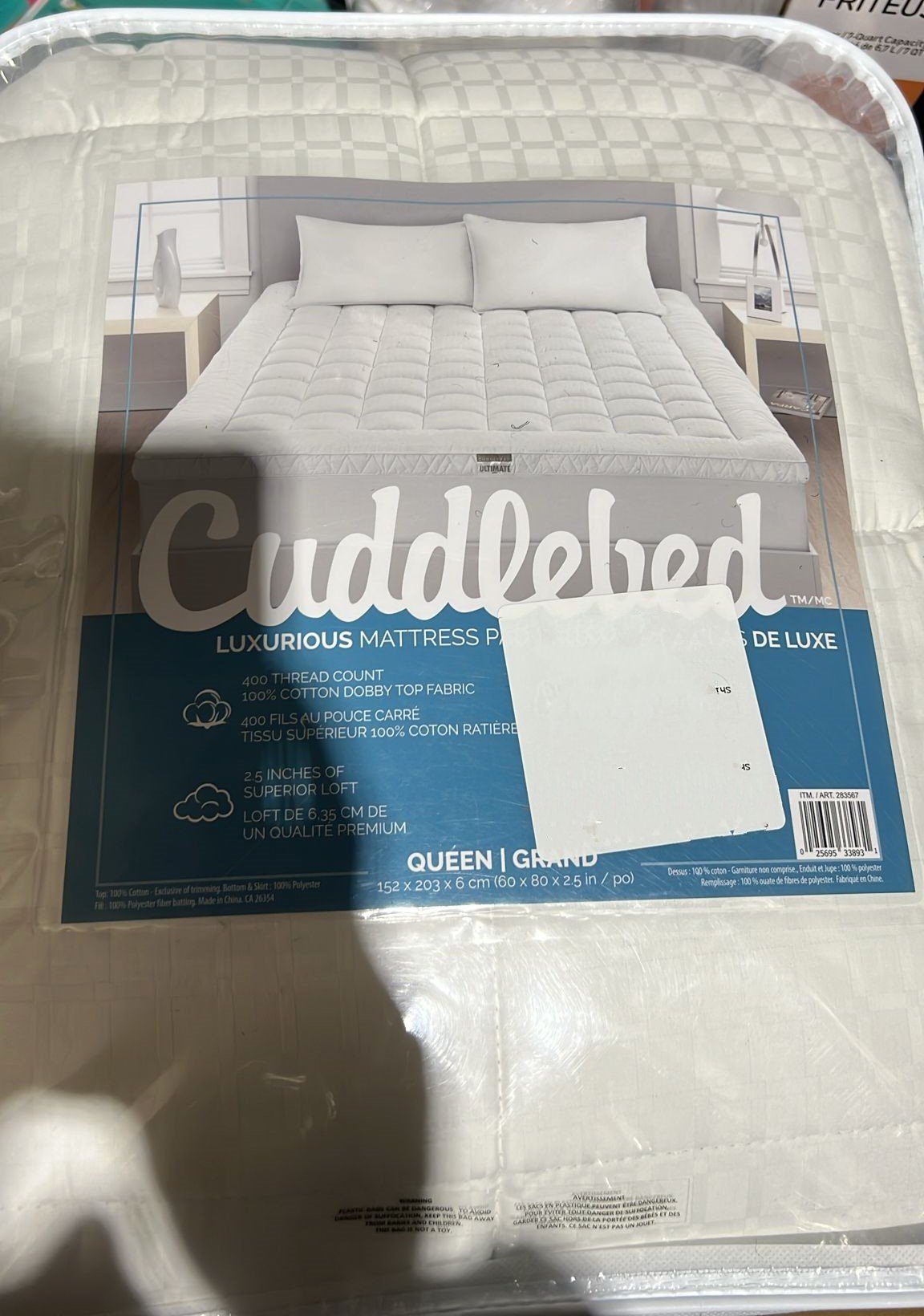 Cuddlebed luxurious mattress topper