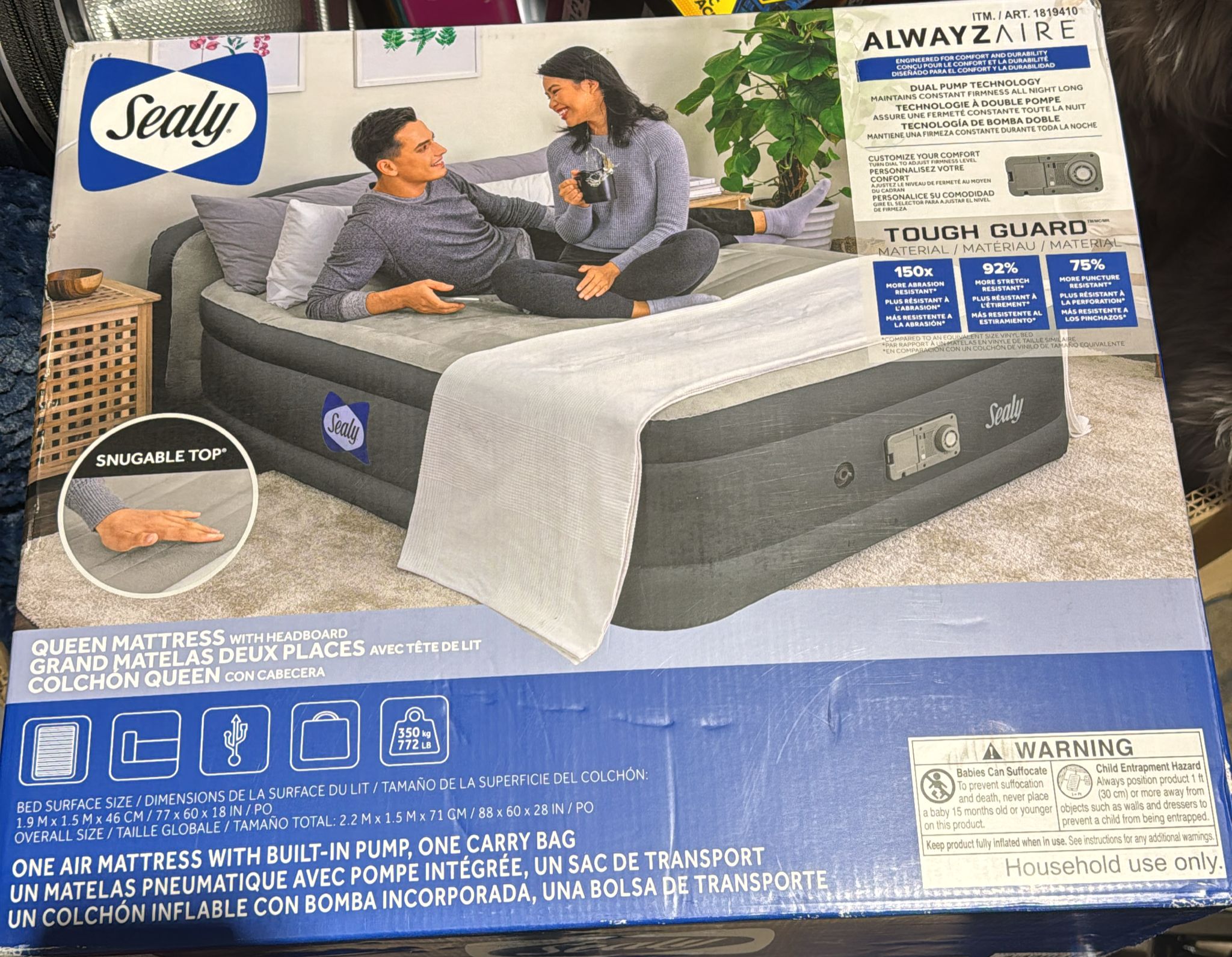 Sealy AlwayzAire Guard Air Mattress Queen