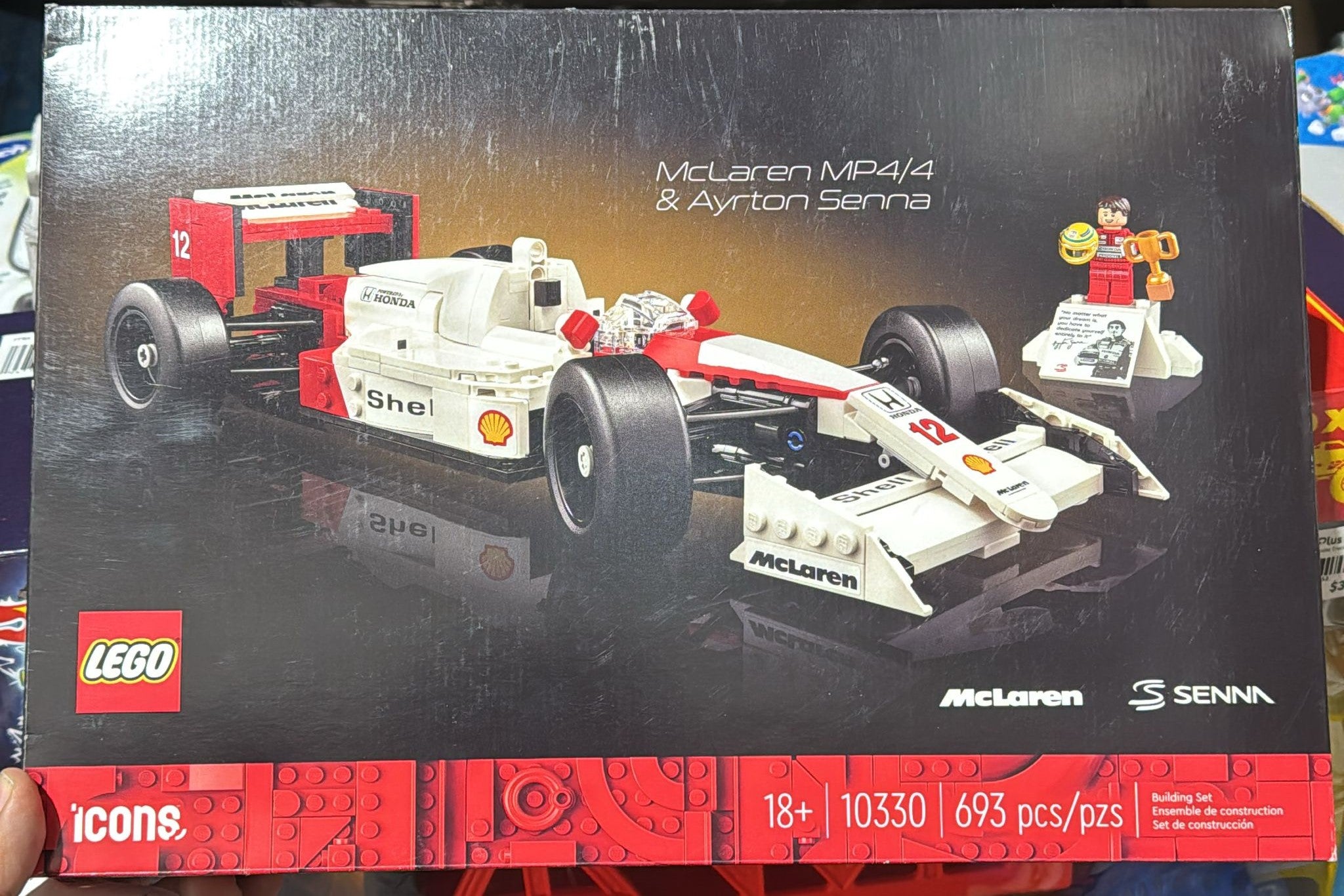 LEGO Icons McLaren MP4/4 & Ayrton Senna Model Race Car 10330