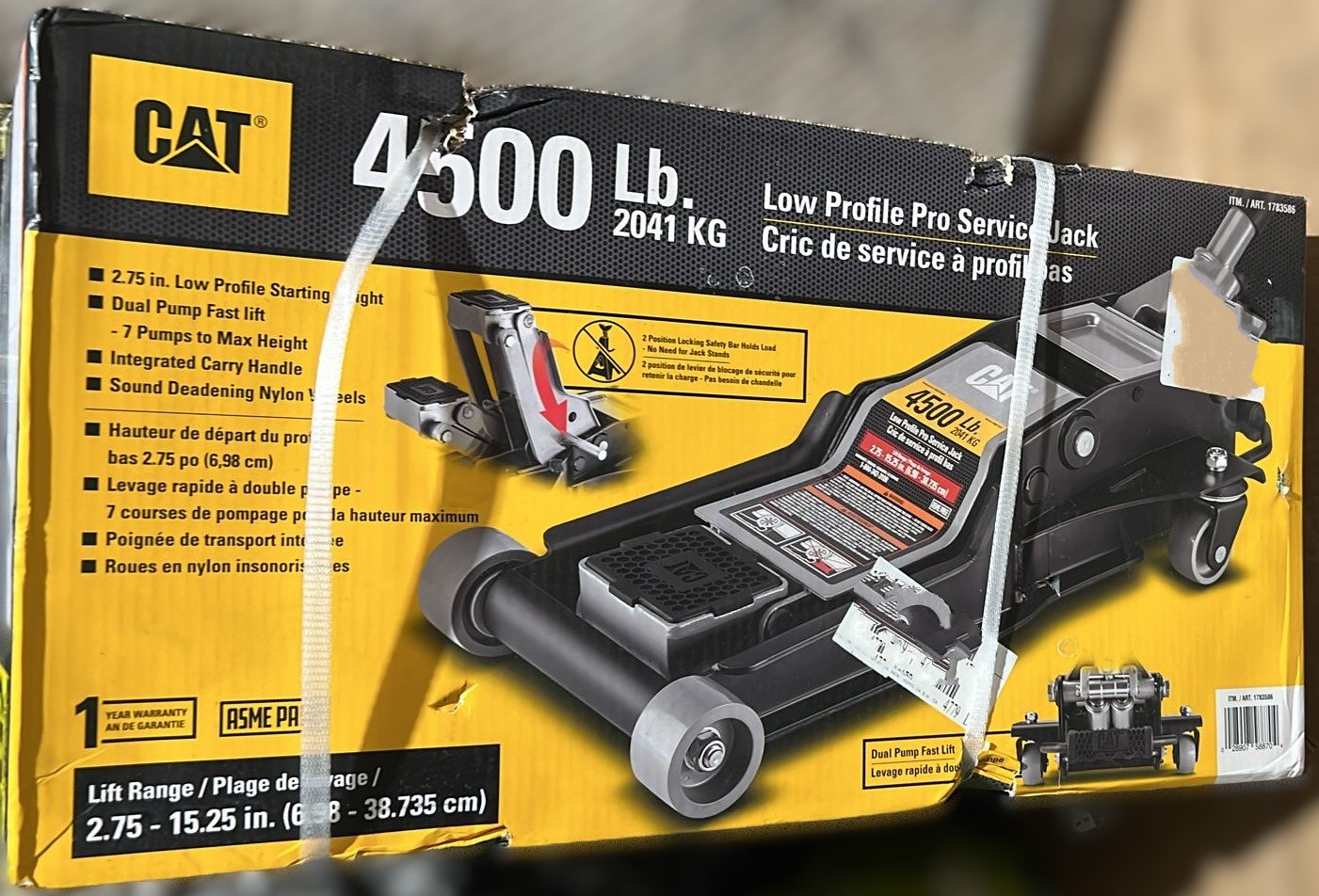 CAT 2,041 kg (4,500 lb) Low-Proﬁle Jack