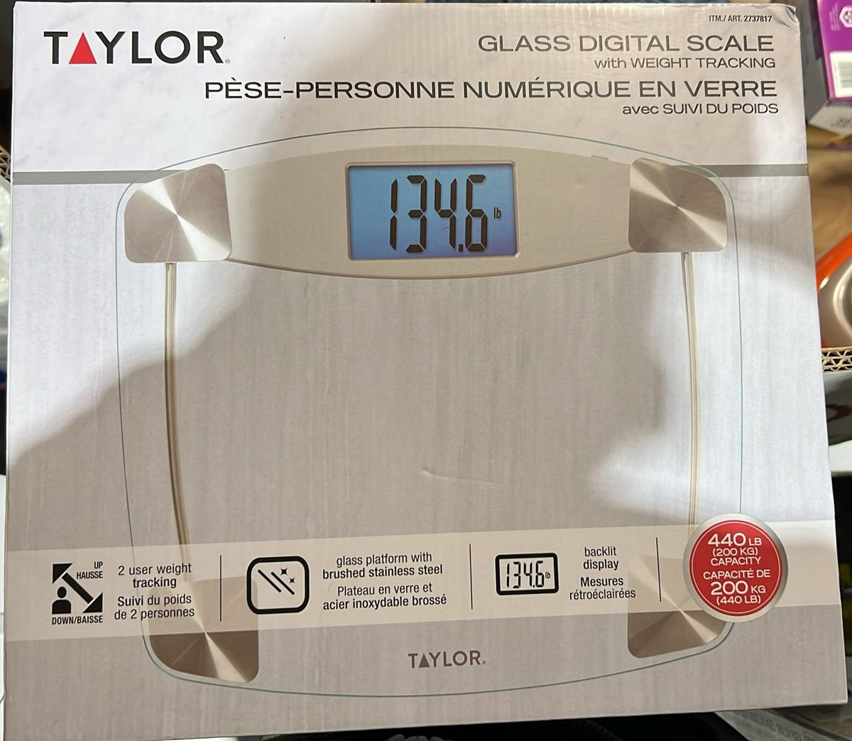 Visual Scale Taylor Card Taylor Glass Digital Scale