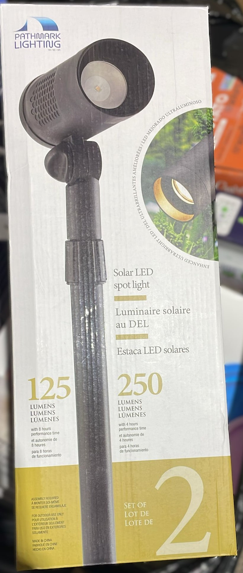 Pathmark Lighting Solar LED Spot Light, 2-pack