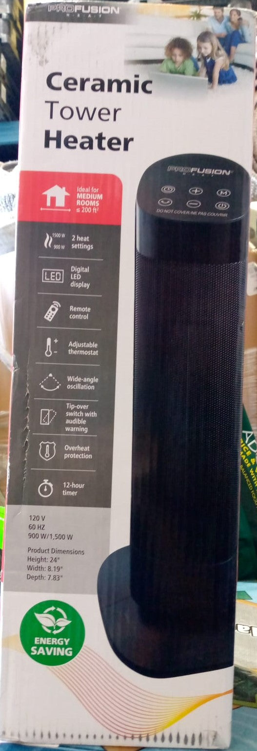 Profusion Heat 61 cm (24 in.) Oscillating Tower Heater