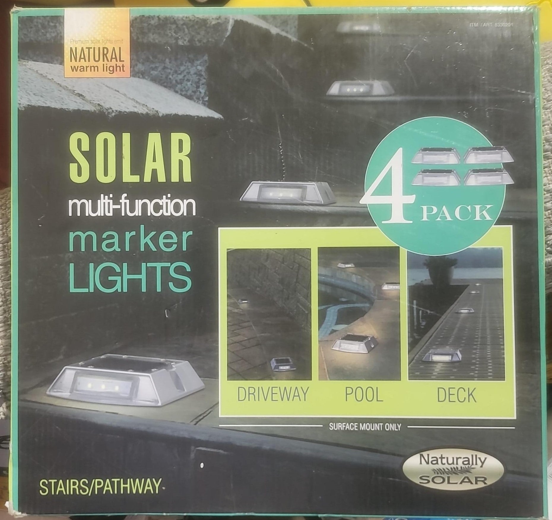 NATURALLY SOLAR SOLAR MARKER LIGHTS PACK OF 4