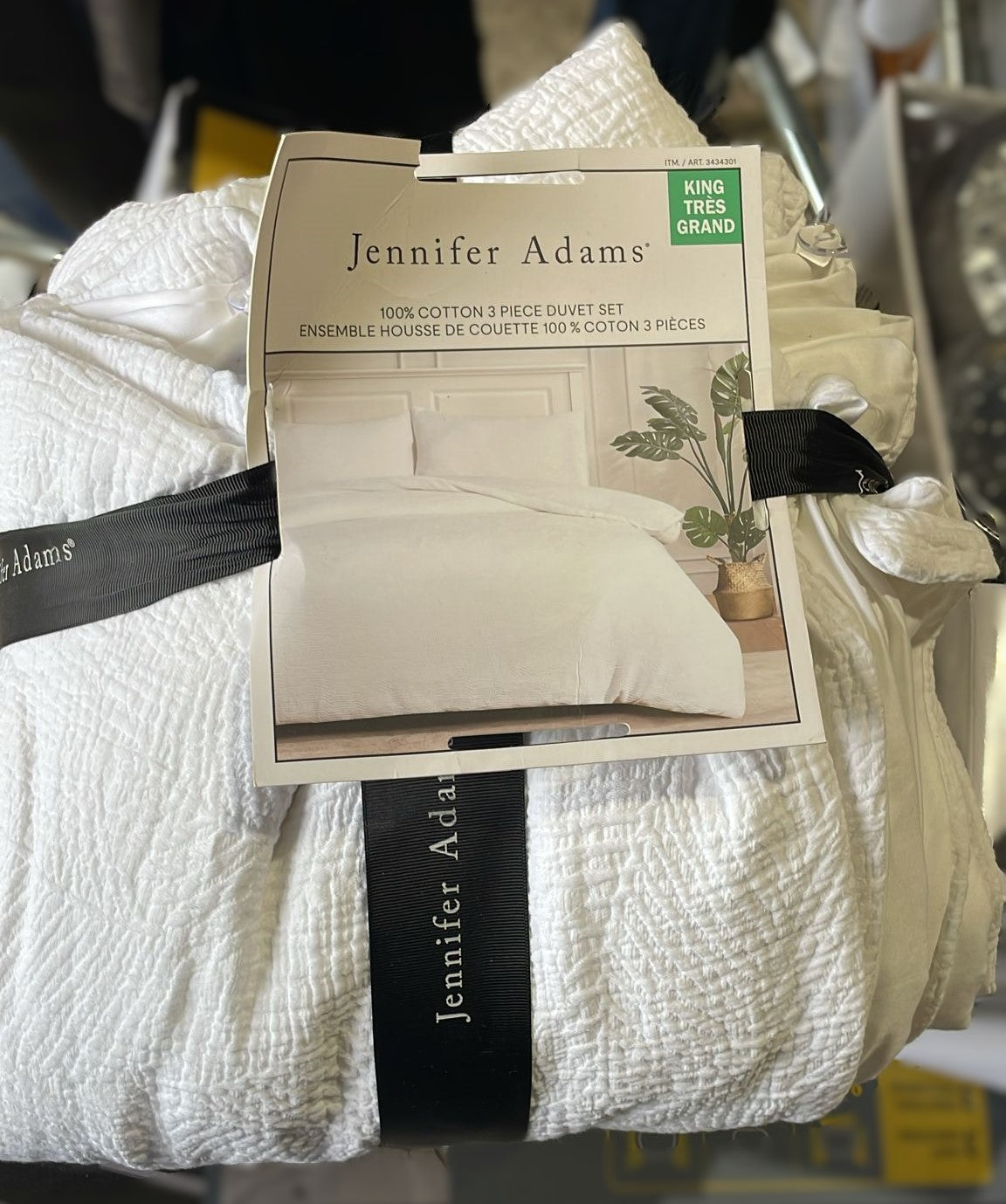JENNIFER ADAMS DUVET COVER SET KING – 3PC