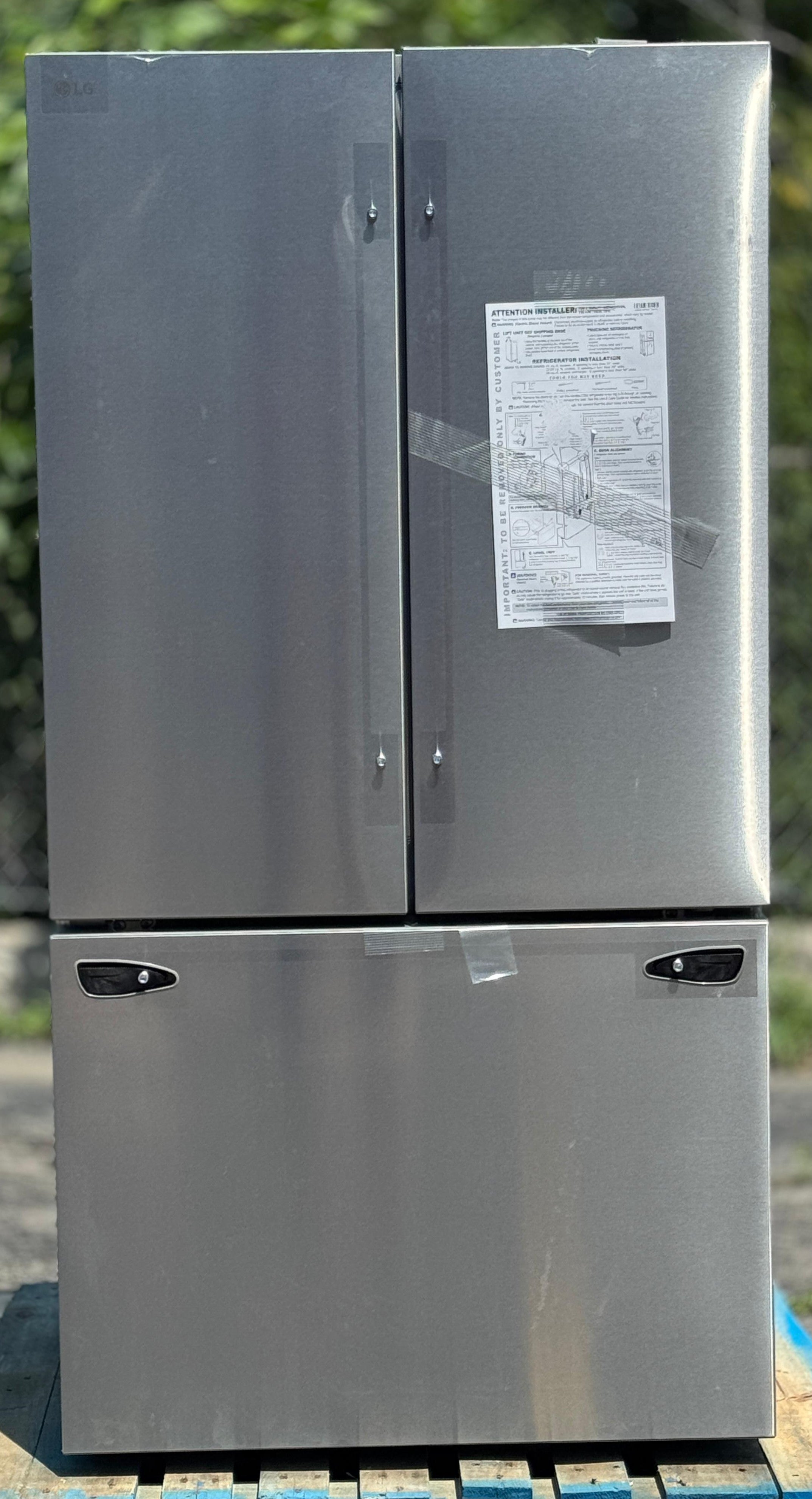 LG 36 in. 27 cu. ft. Smudge Resistant Stainless Steel Counter-Depth French Door Refrigerator with Internal Water Dispenser