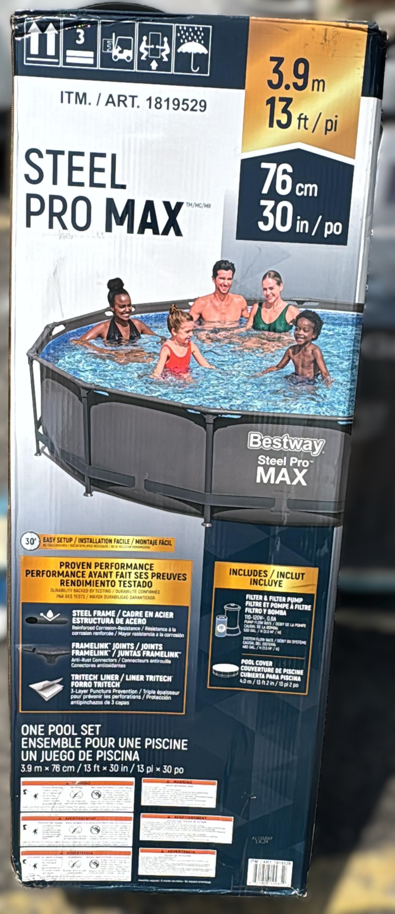 Bestway Steel Pro MAX 13' x 30” Round Above Ground Pool Set