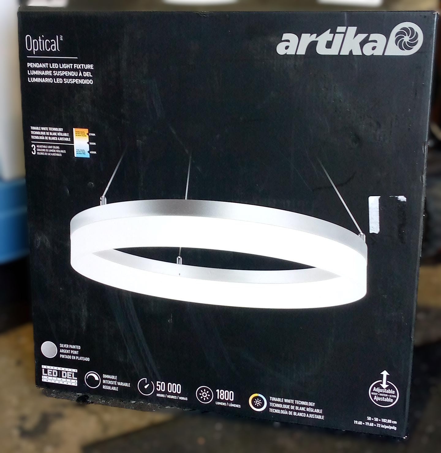 Artika Optical Ring LED Pendant Light Fixture