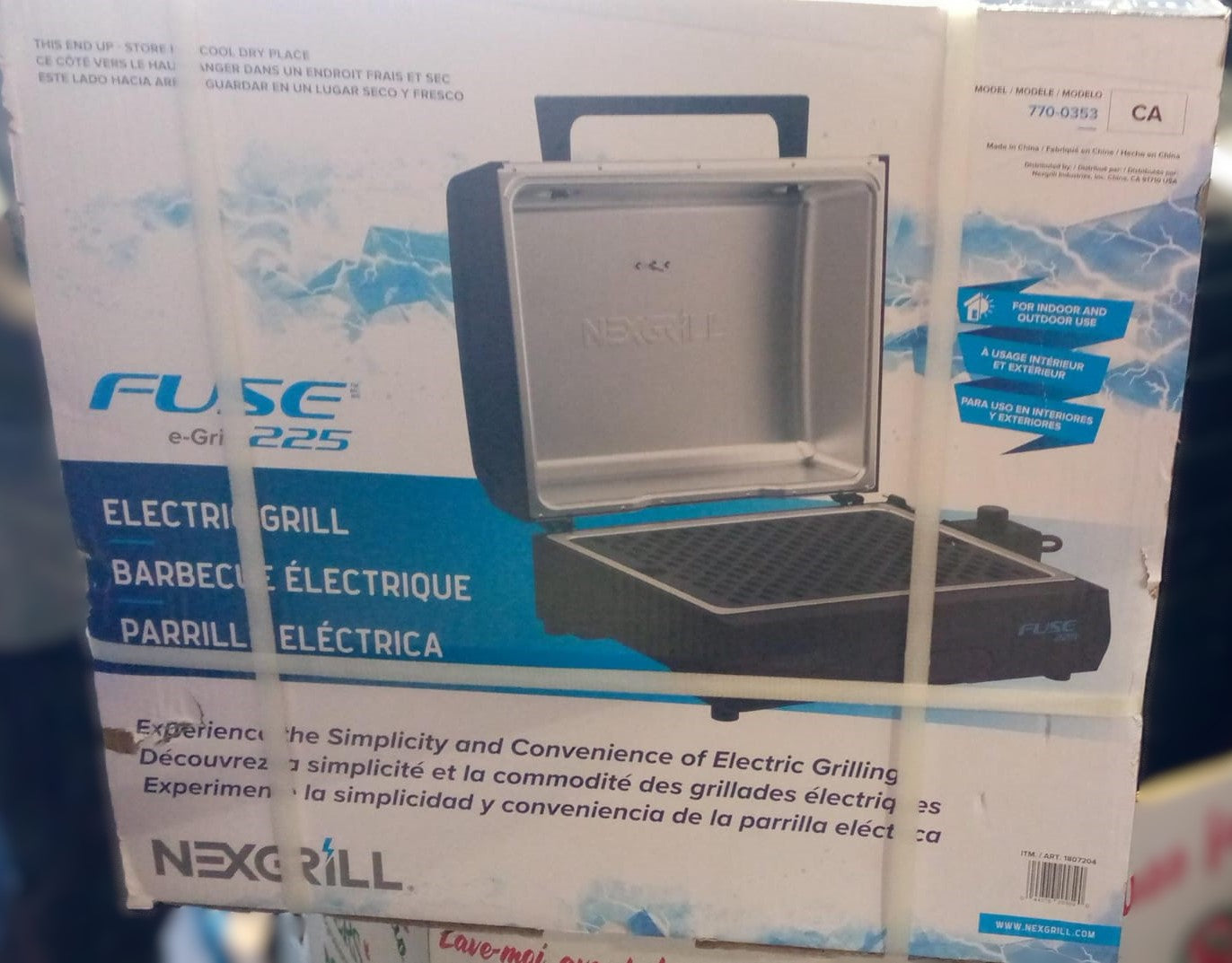 Nexgrill Fuse e-Grill 225 Electric Grill with Cover