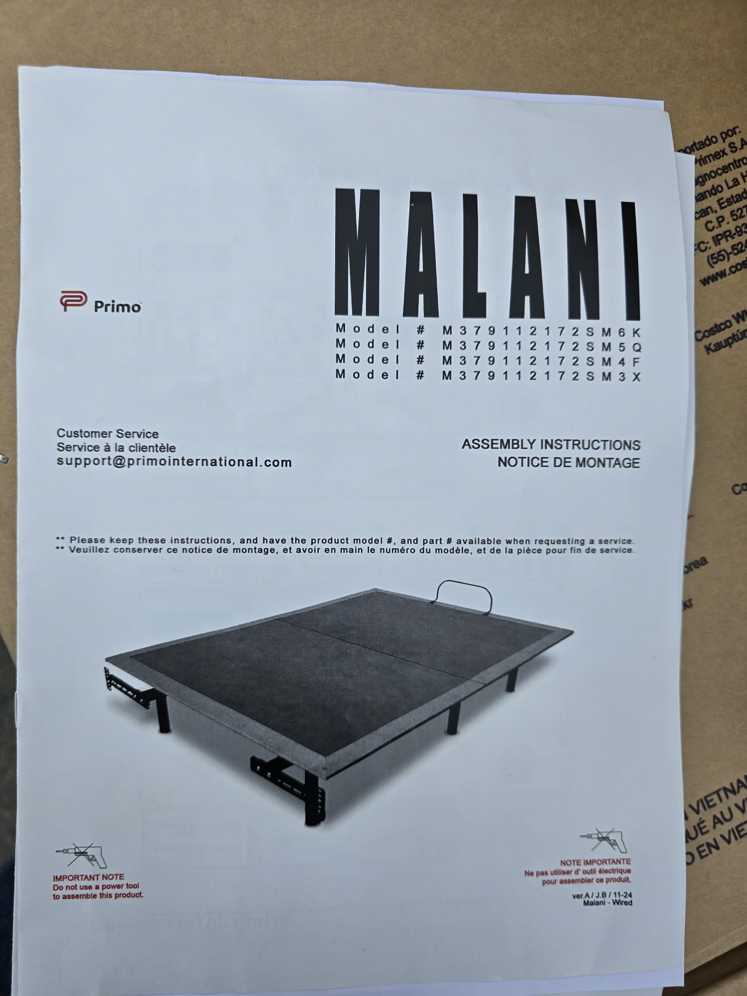 Malani Adjustable Bed Mattress with Upholstered Adjustable Base TWIN XL