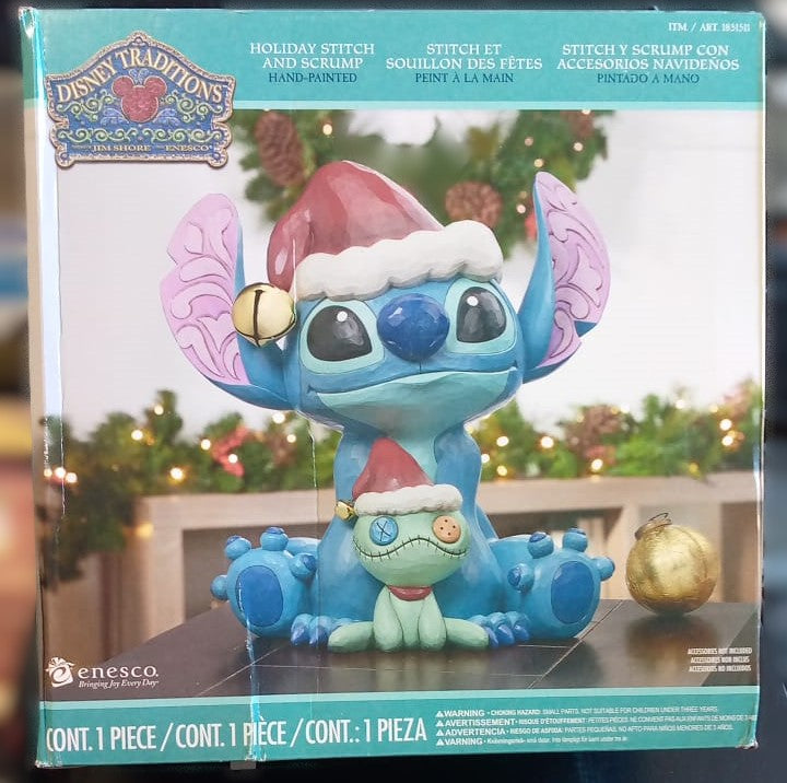 37.4 cm (14.7 in.) Disney Holiday - Stitch and Scrump by Jim Shore
