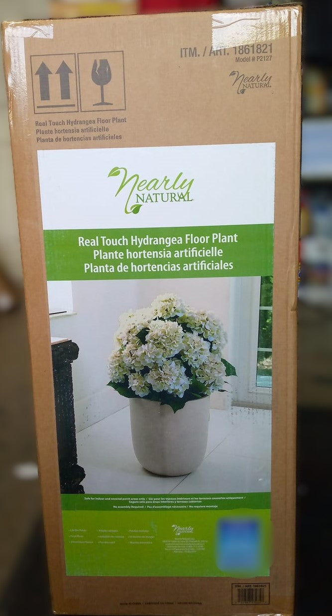 Faux Hydrangea Floor Plant 88.9 cm (35 in.)