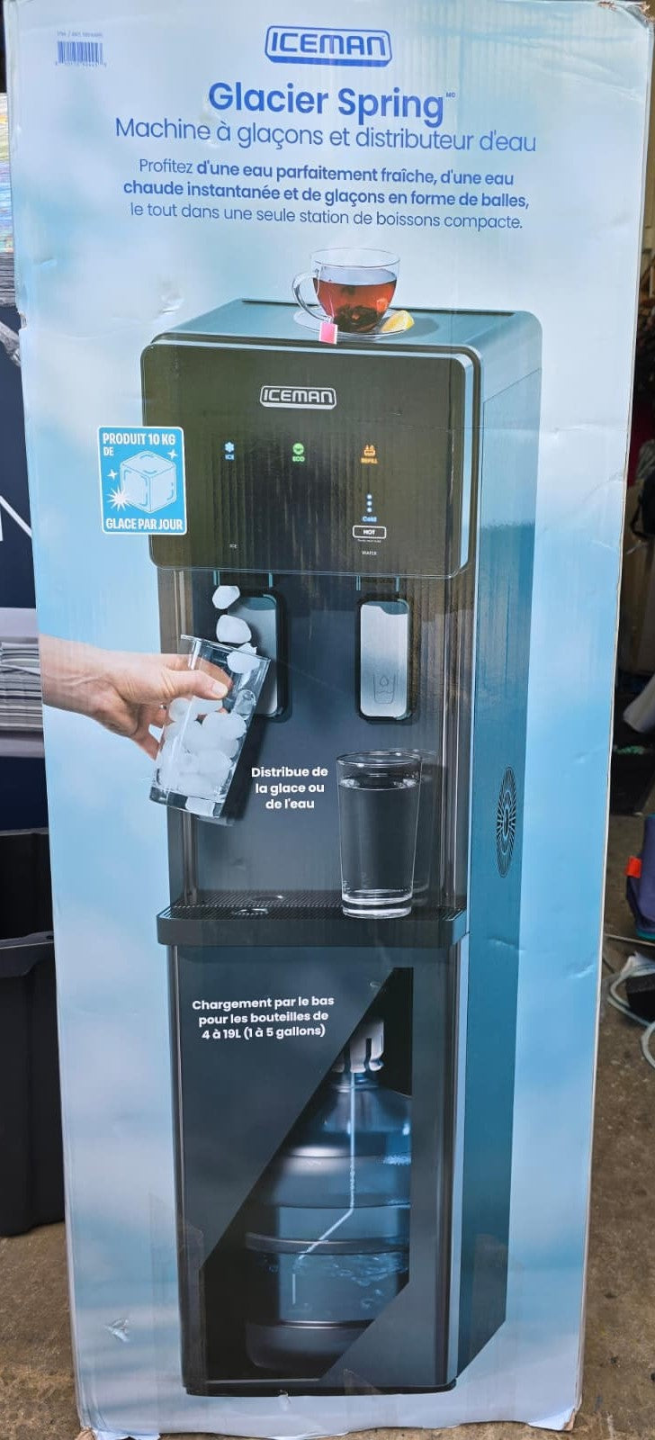 Iceman Bottom-Loading Water Dispenser & Ice Maker