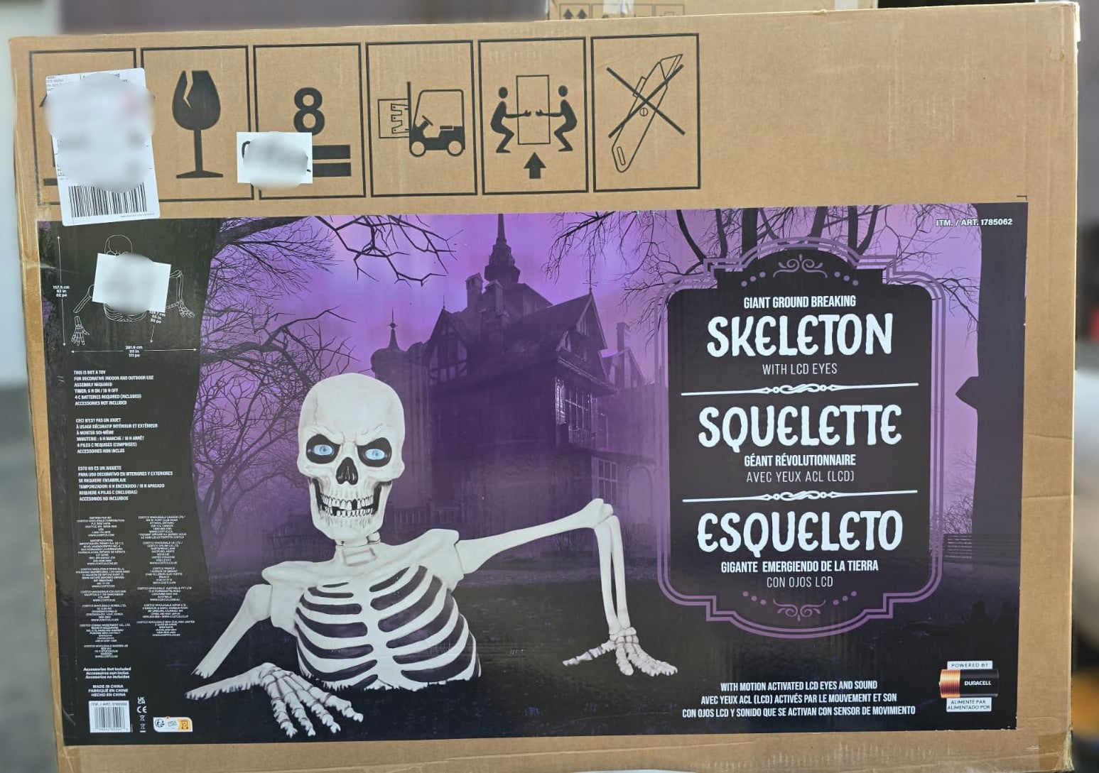 Halloween Giant Ground Breaking Skeleton with LCD Eyes