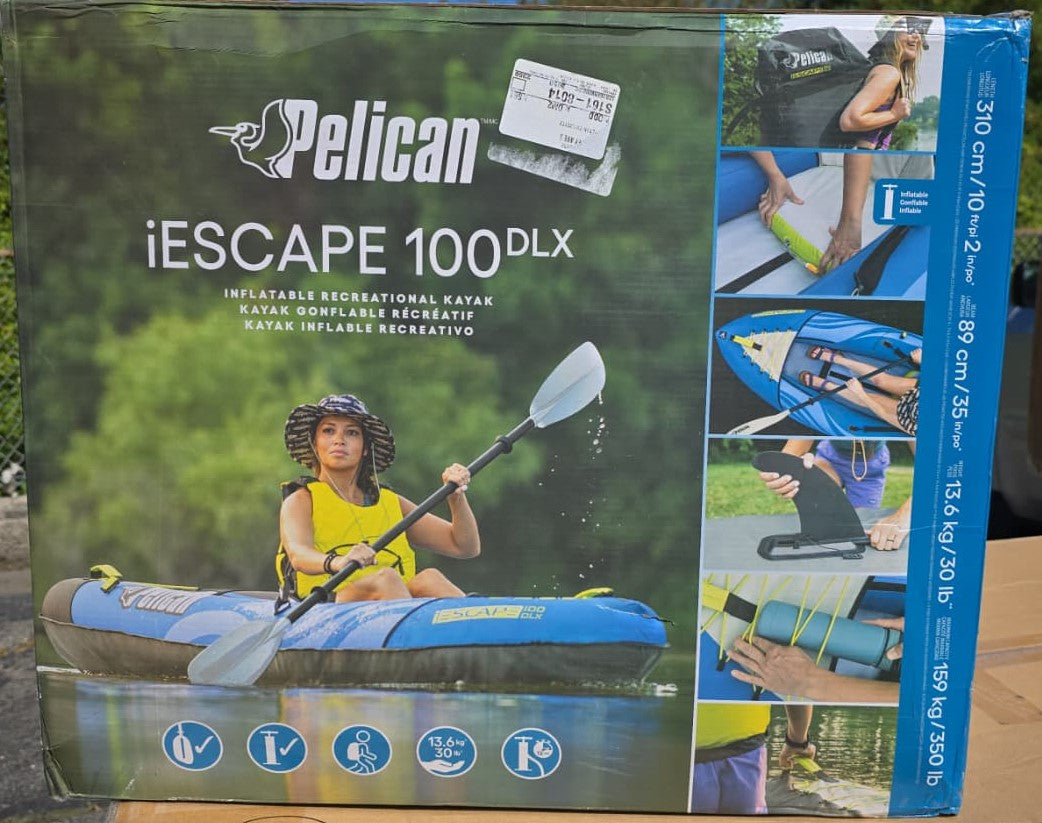 Pelican Inflatable Recreational Kayak iESCAPE 100 DLX