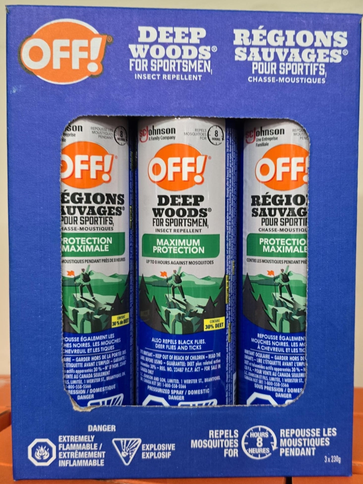 OFF! Deep Woods Insect, Mosquito and Tick Repellent, 3 x 255 g
