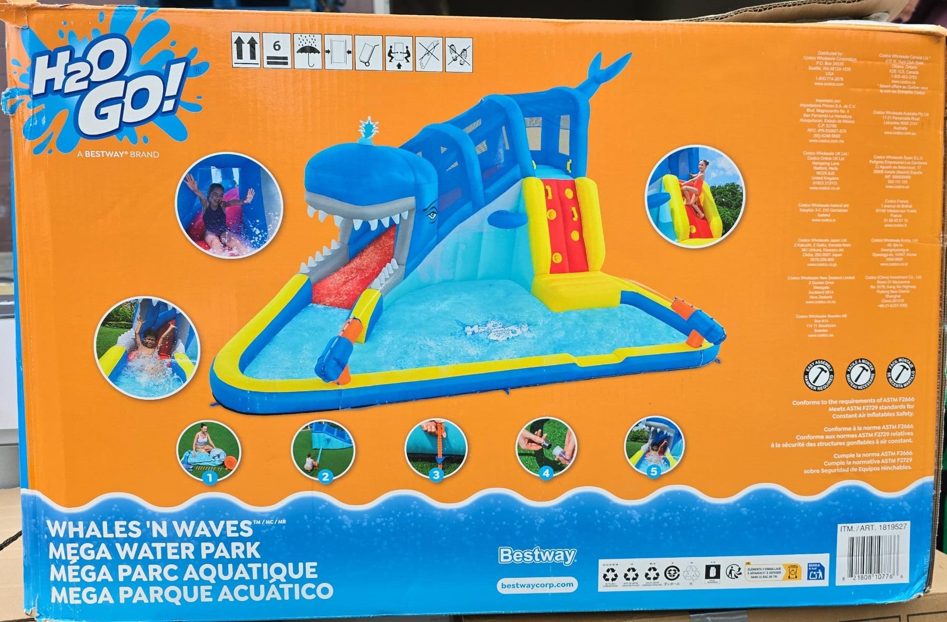 H2OGO! Whales 'n Waves Kids Inflatable Mega Water Park