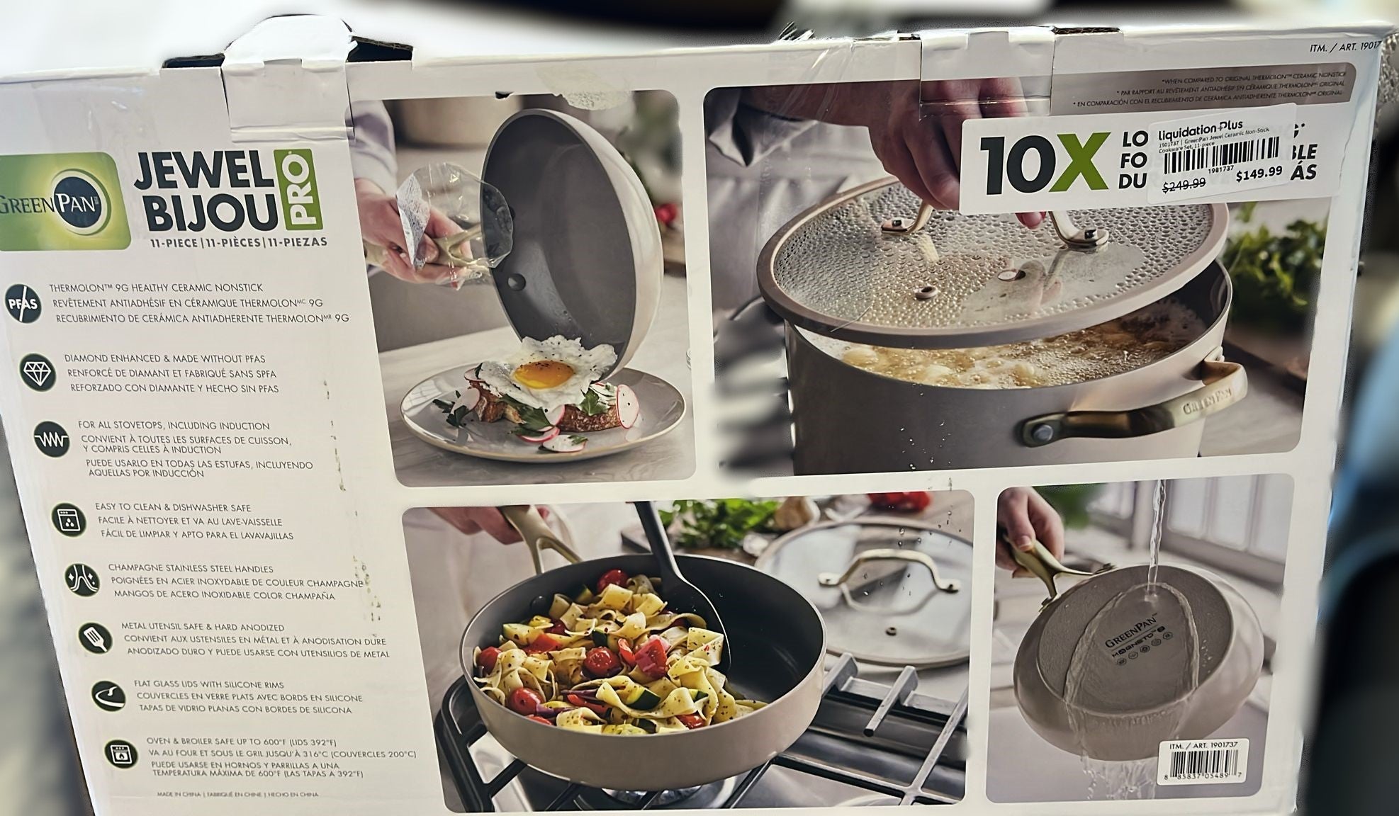 GreenPan 11-Piece Jewel Ceramic Non-Stick Cookware Set