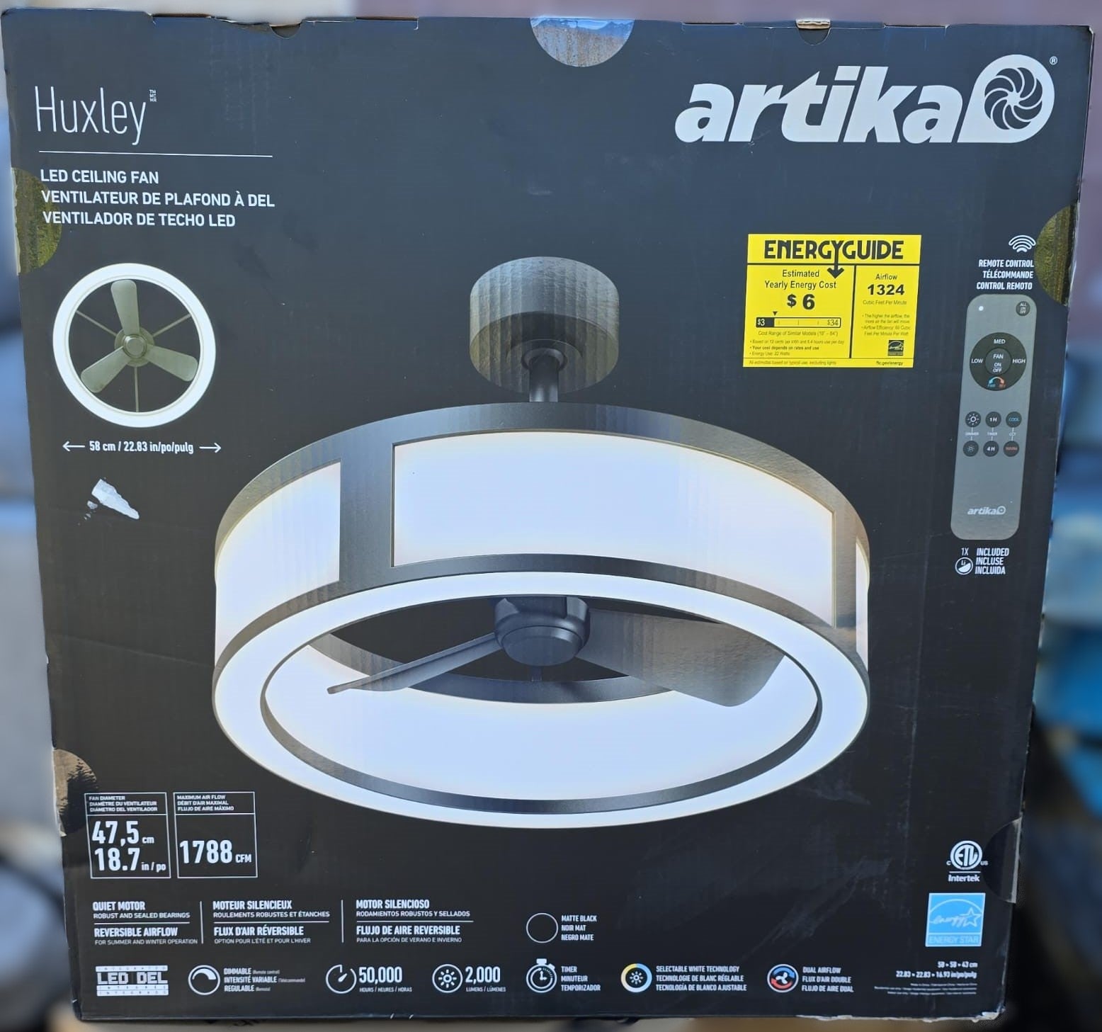 Artika Huxley 23 in. Ceiling Fan
