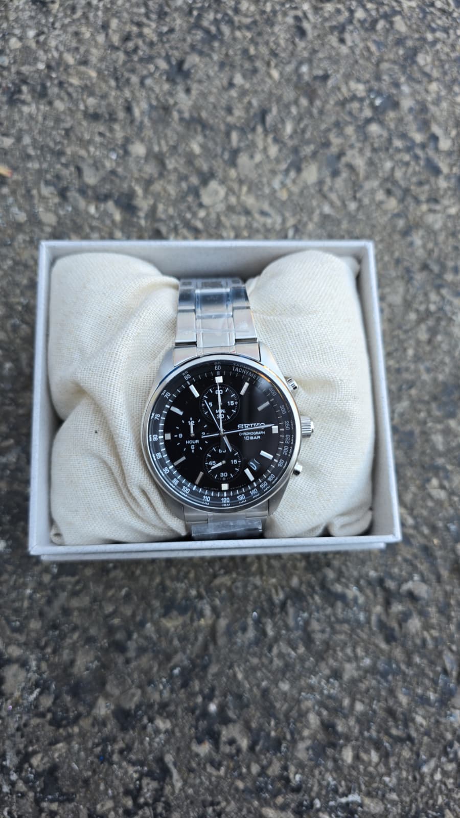 Seiko Aviator Black Dial Men's Watch