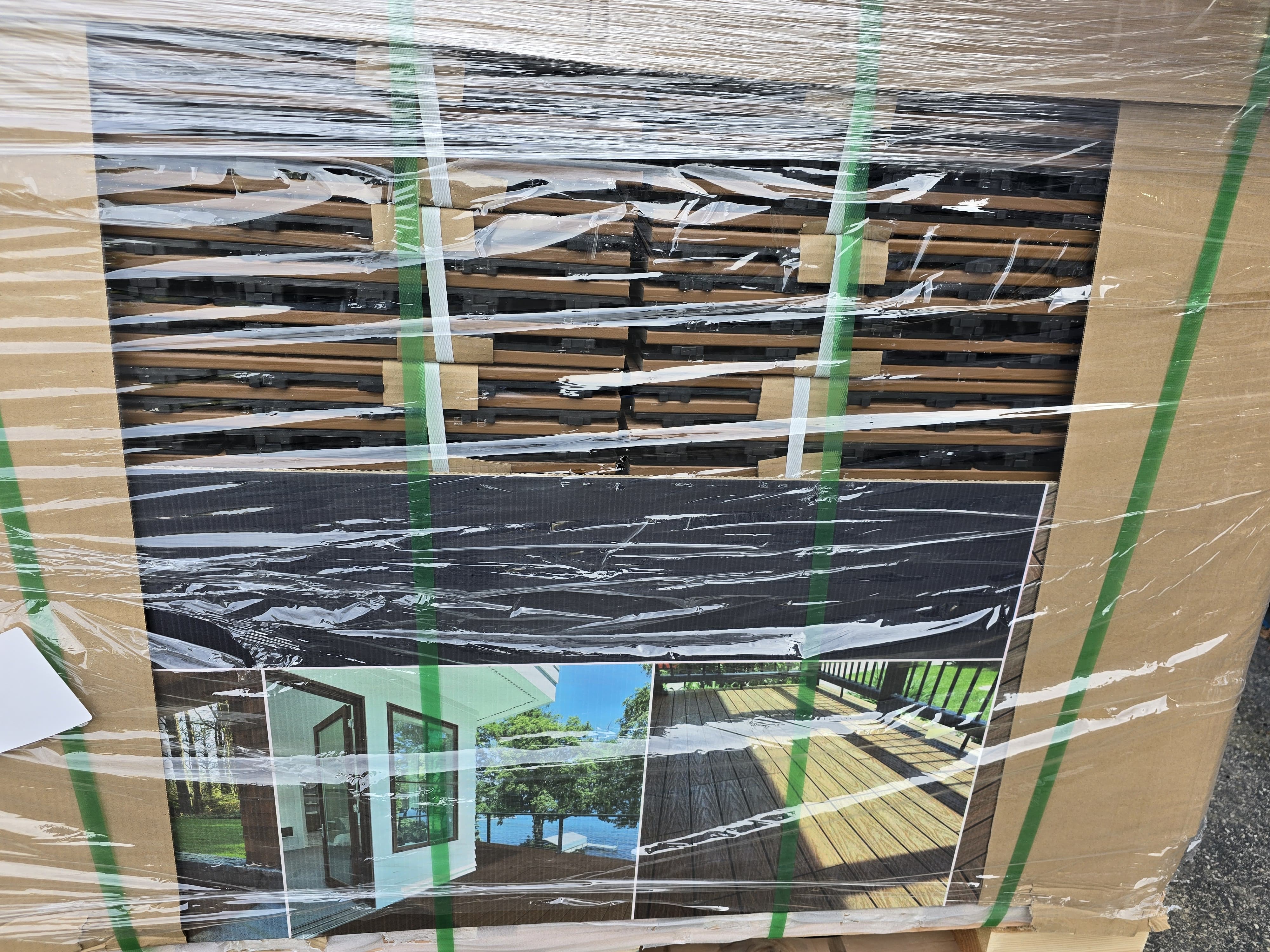 Elegance Composite Deck Tile, Teak 43 x 5-packs (Price for 43 Boxes Together)