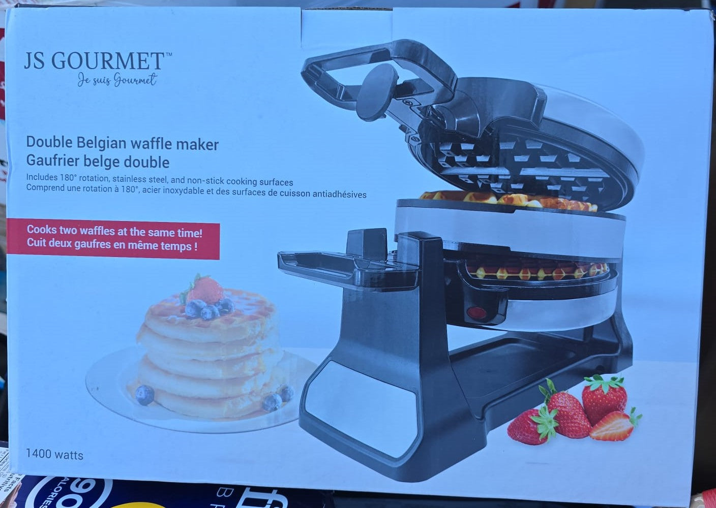 JS Gourmet - Double Belgian Waffle Maker