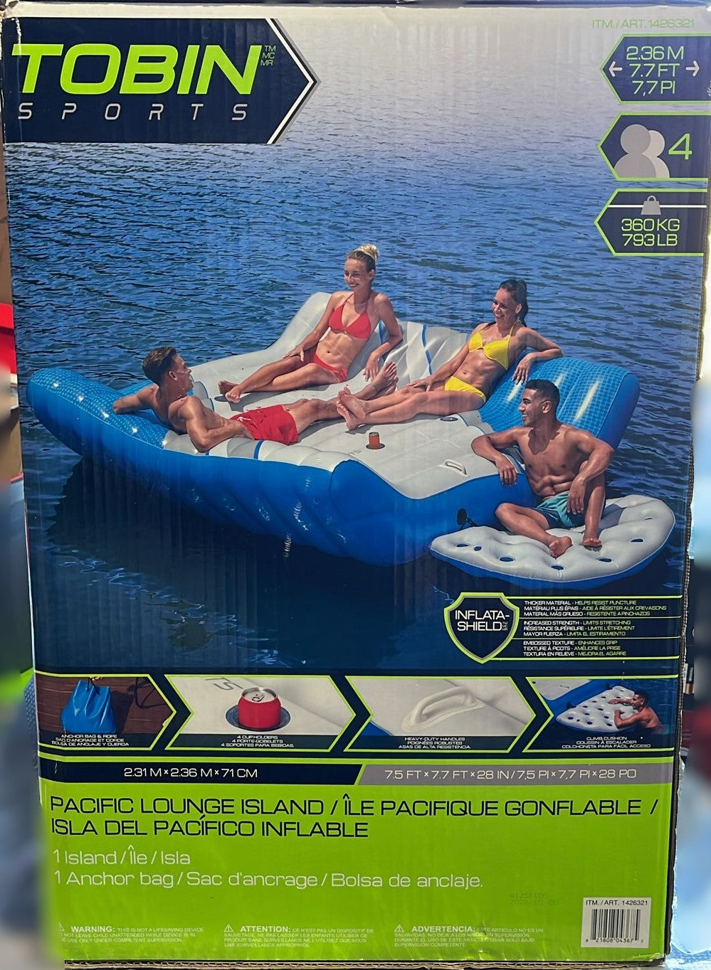 BESTWAY PACIFIC LOUNGE ISLAND 2 36m x 2 31 m