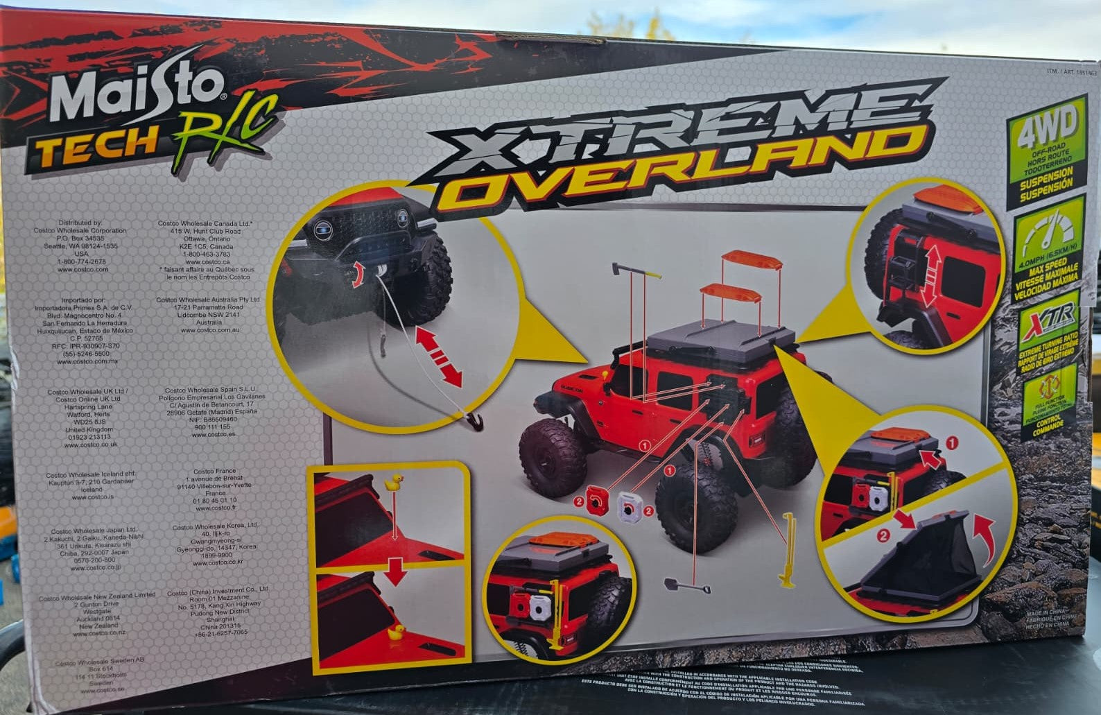 7.4V Remote Control Jeep Overlander - Red