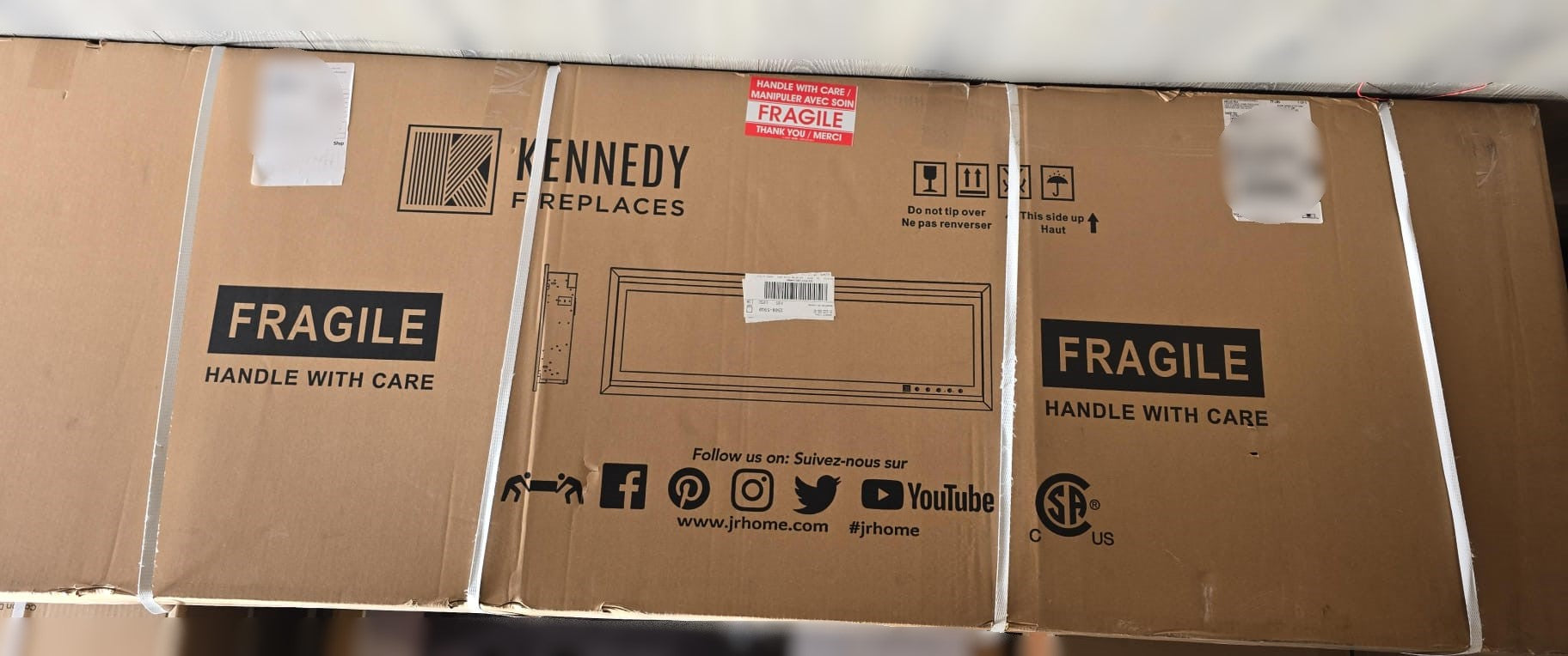 Paramount Kennedy II 152.4 cm (60 in.) Wall Mounted Electric Fireplace