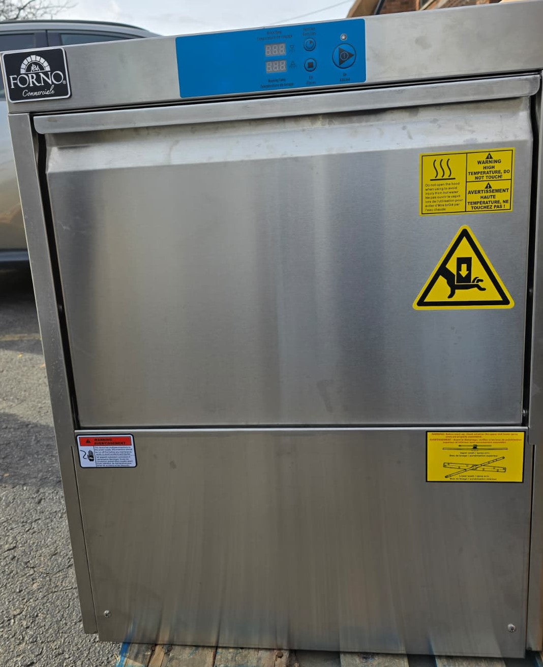 Forno 24 in. Stainless Steel Commercial Under-Counter Dishwasher with In-built Detergent and Rinse Aid Pumps