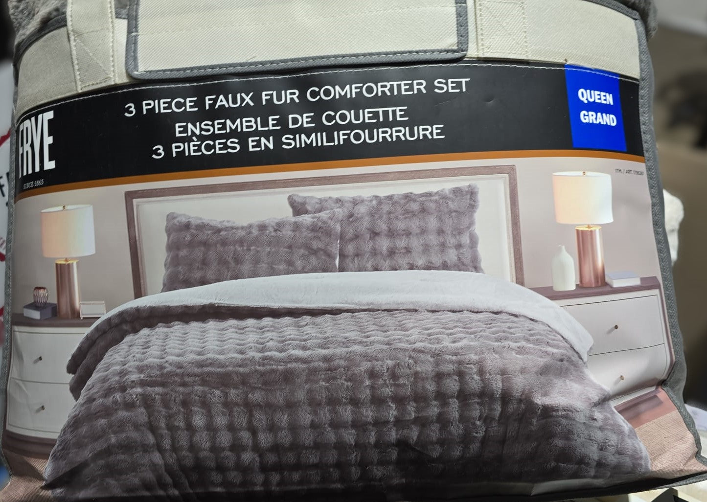 FRYE 3-piece Faux Fur Comforter Set