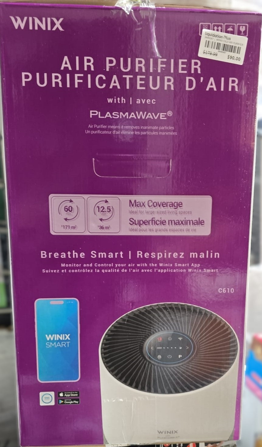Winix C610 4-Stage Air Purifier with WIFI and PlasmaWave Technology