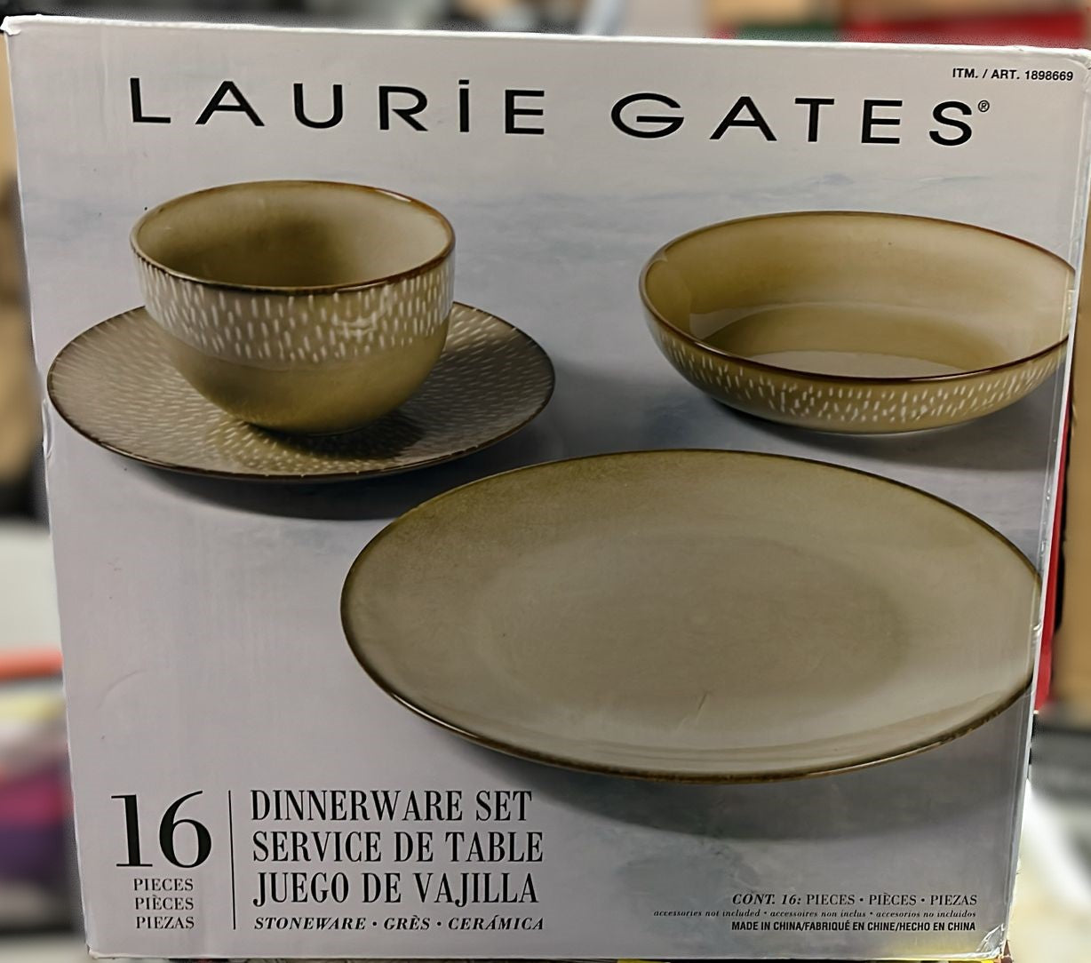 Laurie Gates Catalina Stoneware Dinnerware Set, 16-pieces