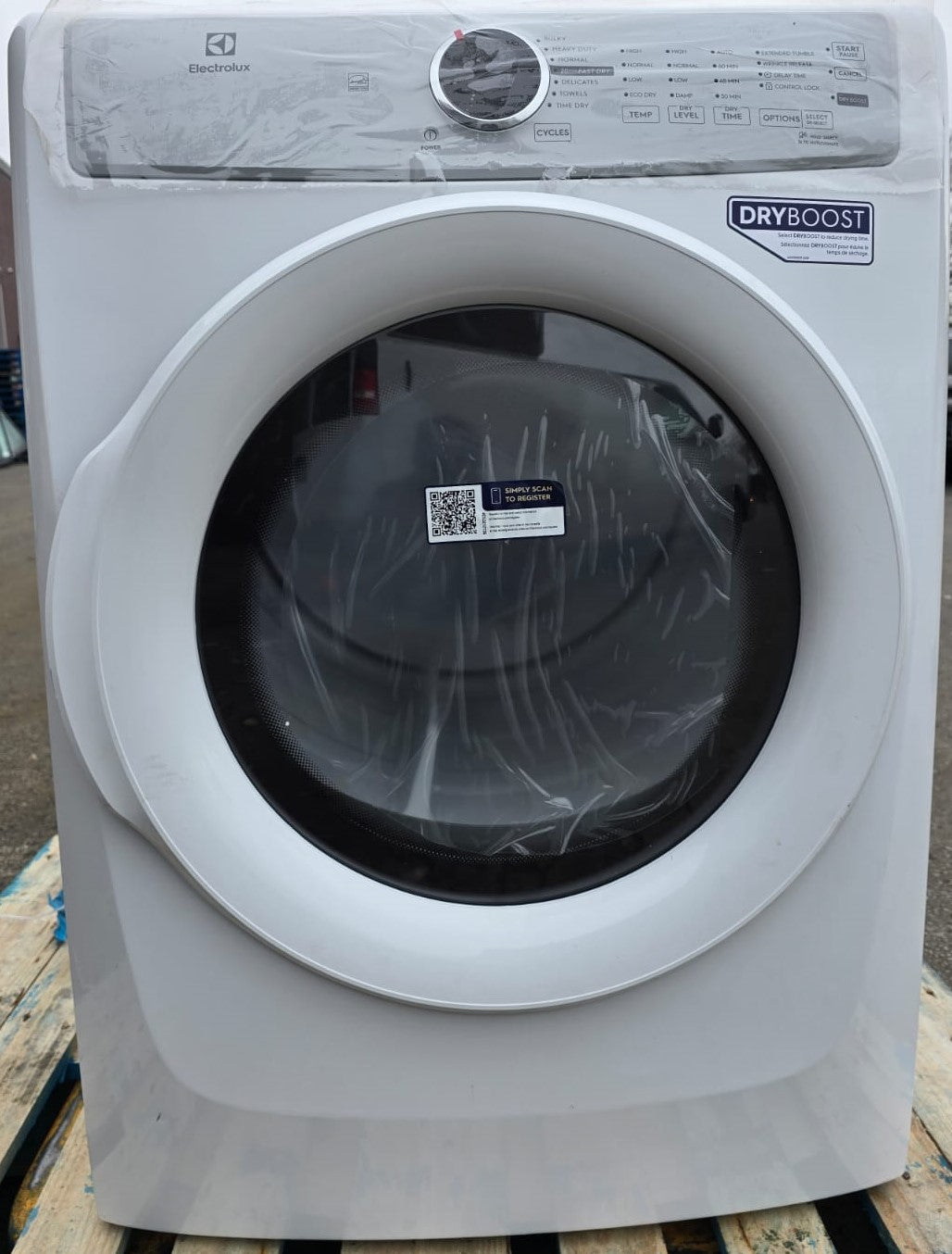 Electrolux 3 Series 27 in. 8.0 cu ft. White Electric Front Load Dryer with LuxCare Lint Shield