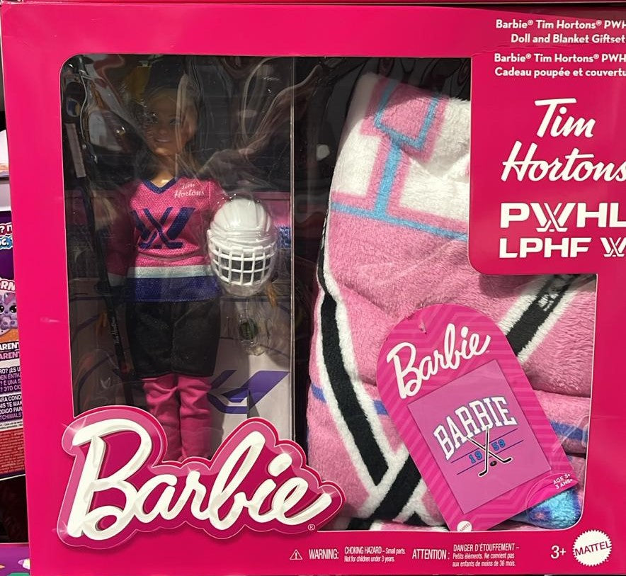 Barbie Tim Hortons PWHL Doll & Throw Gift Set