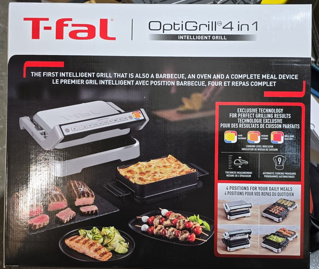 T-fal OptiGrill 4-in-1 Smart Indoor Electric Grill