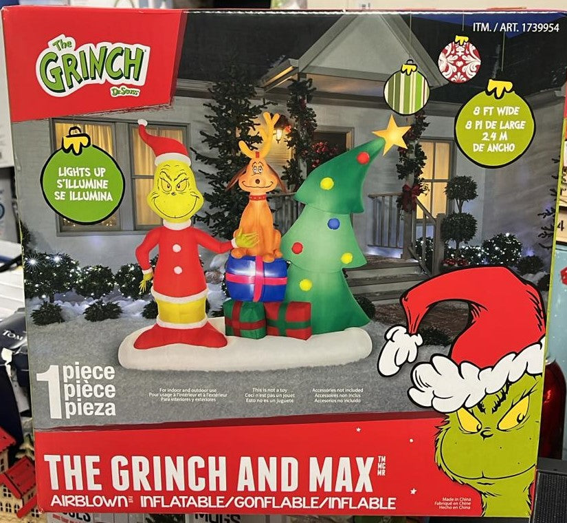 Giant Inflatable Grinch and Max 2.1 m (6.8 ft.)