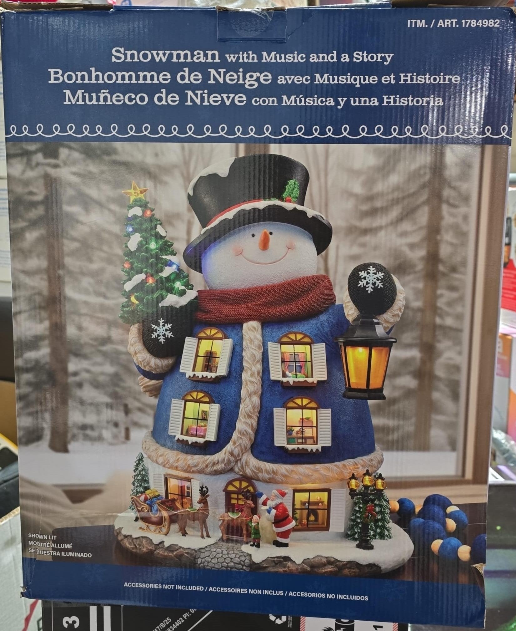 47 cm (18.5 in.) Snowman with Music and Story