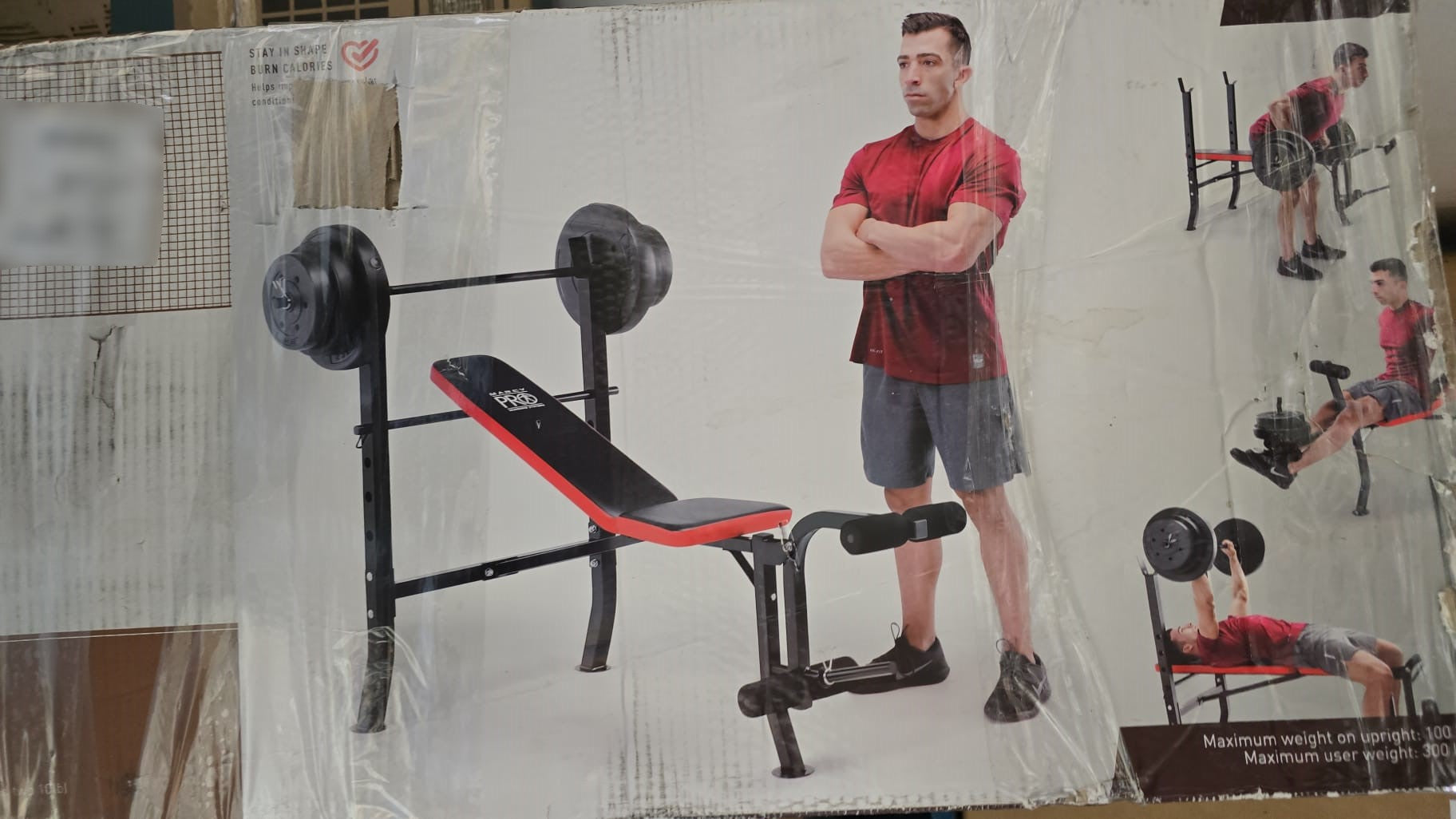 Marcy Pro Standard Bench with 45.4 kg (100 lb.) Weight Set
