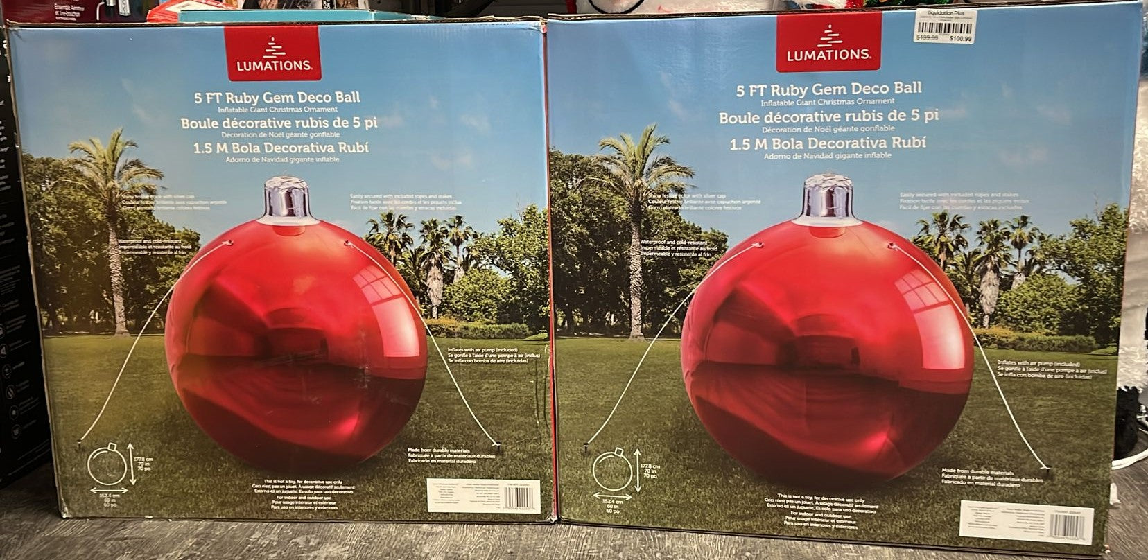 1.5 m (5ft) Inflatable Giant Christmas Ornament