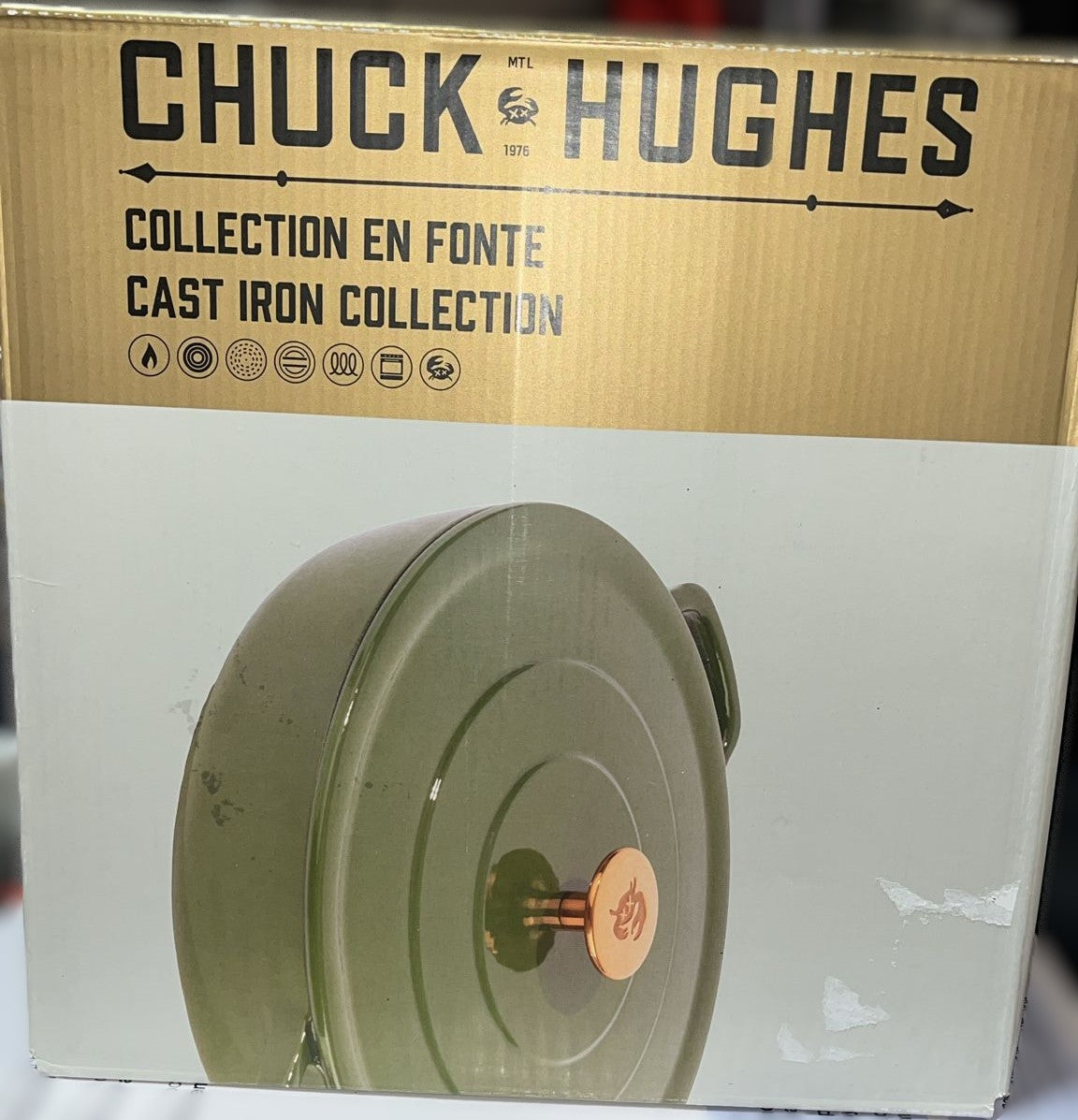 Chuck Hughes Cast Iron Braiser, 3.9 L (4.1 qt.)