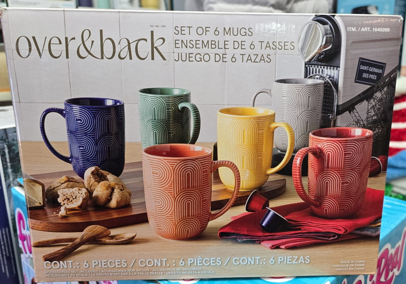 Over & Back Arch Mugs, 6 Pack
