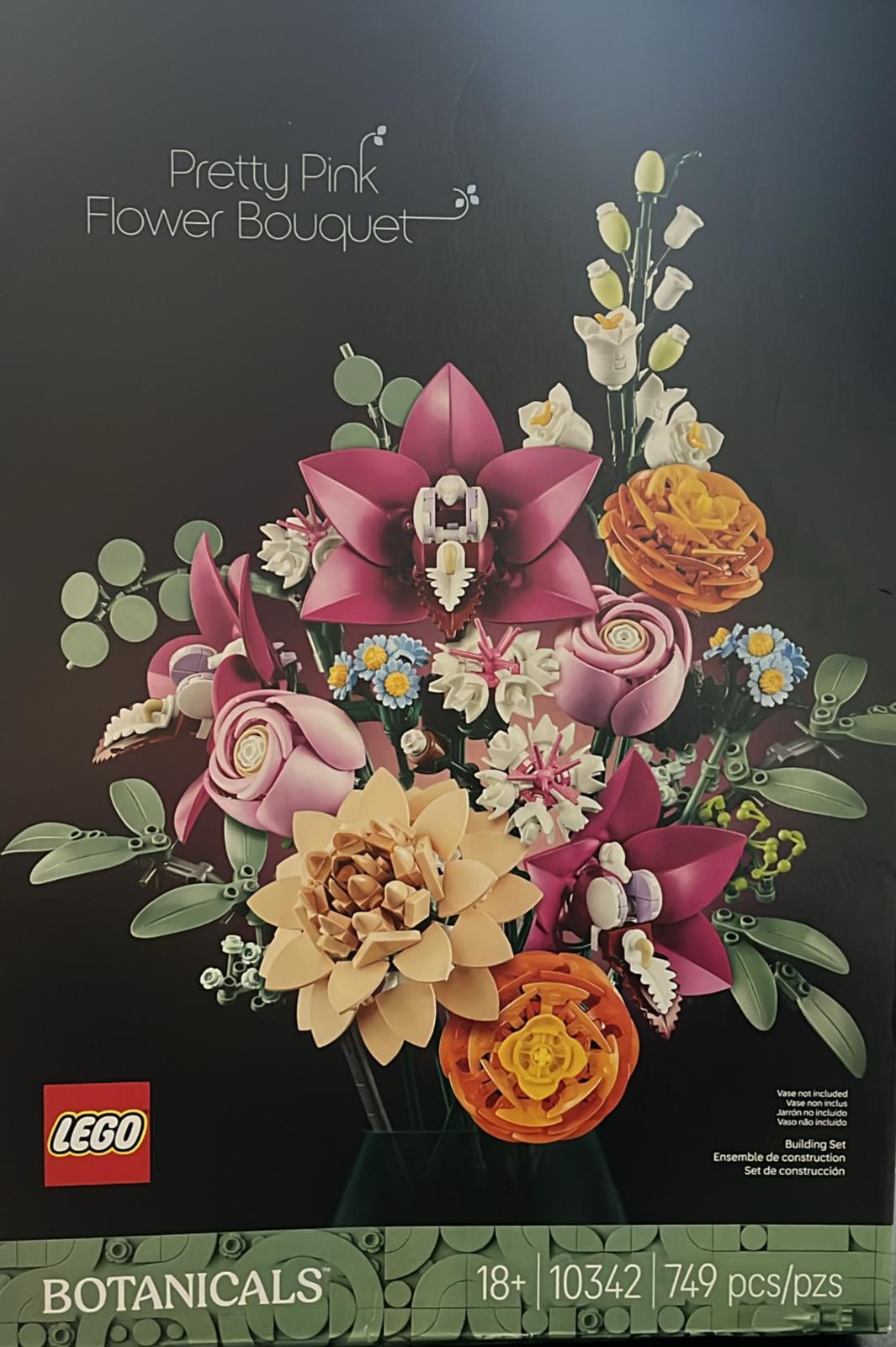 LEGO Botanicals Pretty Pink Flower Bouquet Floral Decor