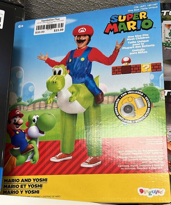 DISGUISE INFLATABLE COSTUMES ONE SIZE