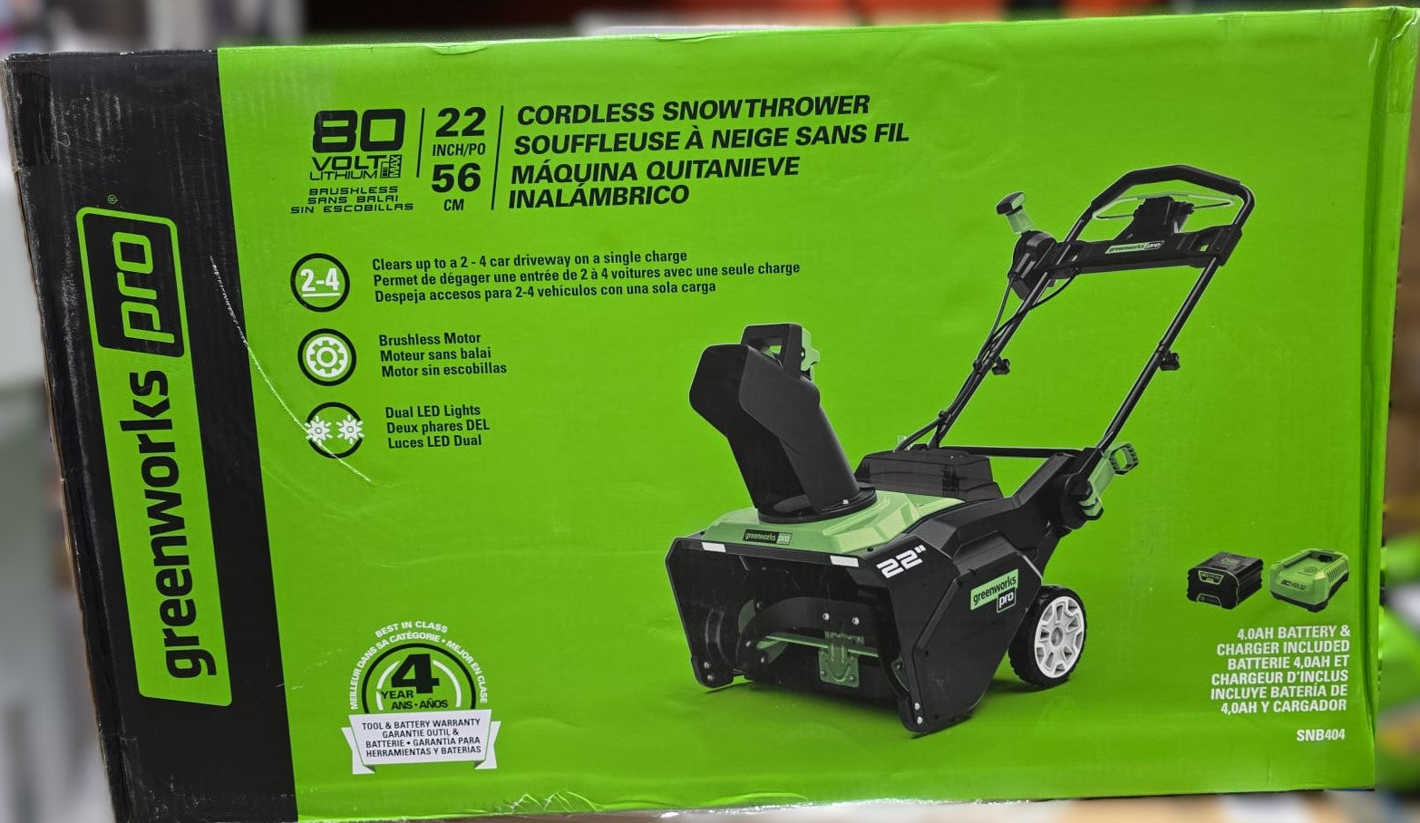 Greenworks 22" 80v Snowblower