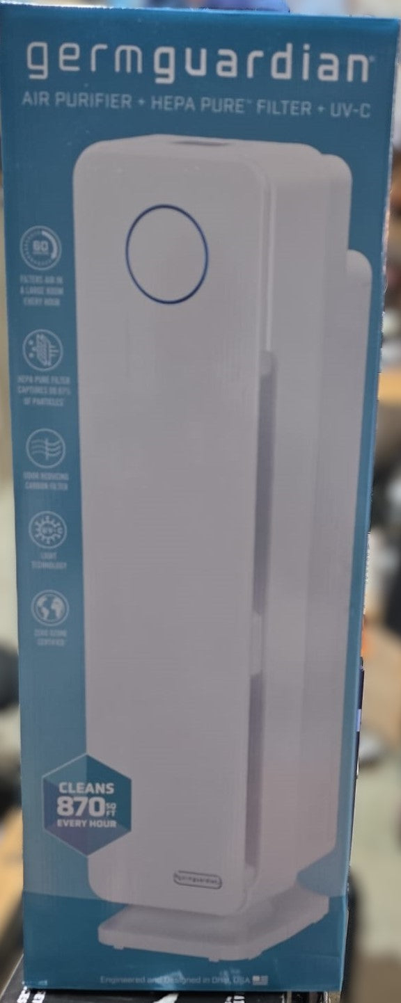 GermGuardian Elite 4-in-1 UV-C Tower Plus Air Purifier, 2-pack