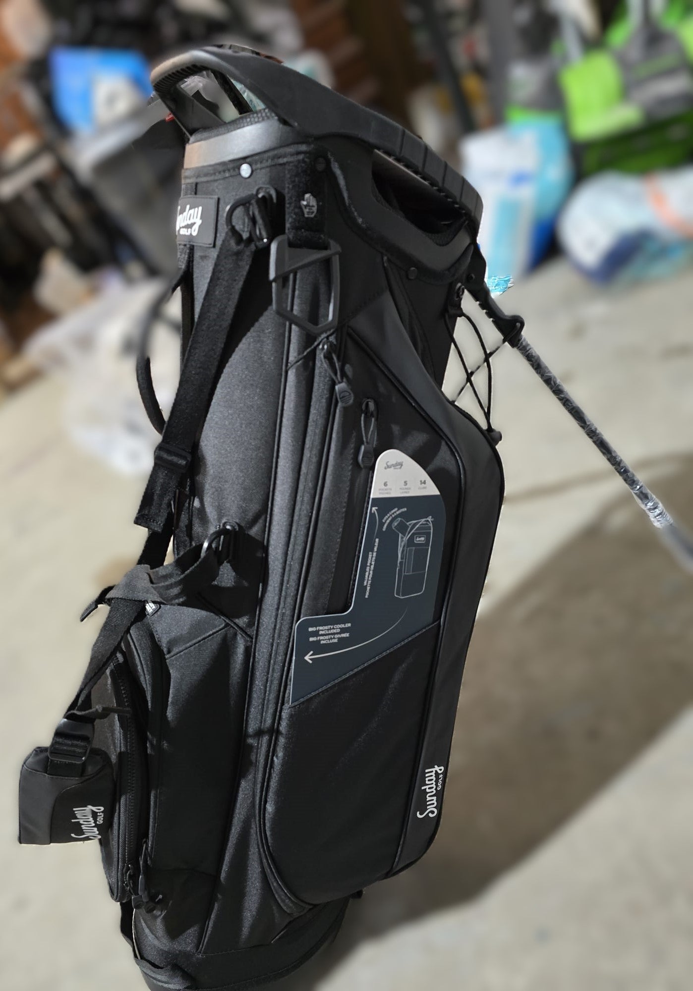 Sunday Golf Pacific 14 Club Golf Stand Bag With 6 Can Cooler